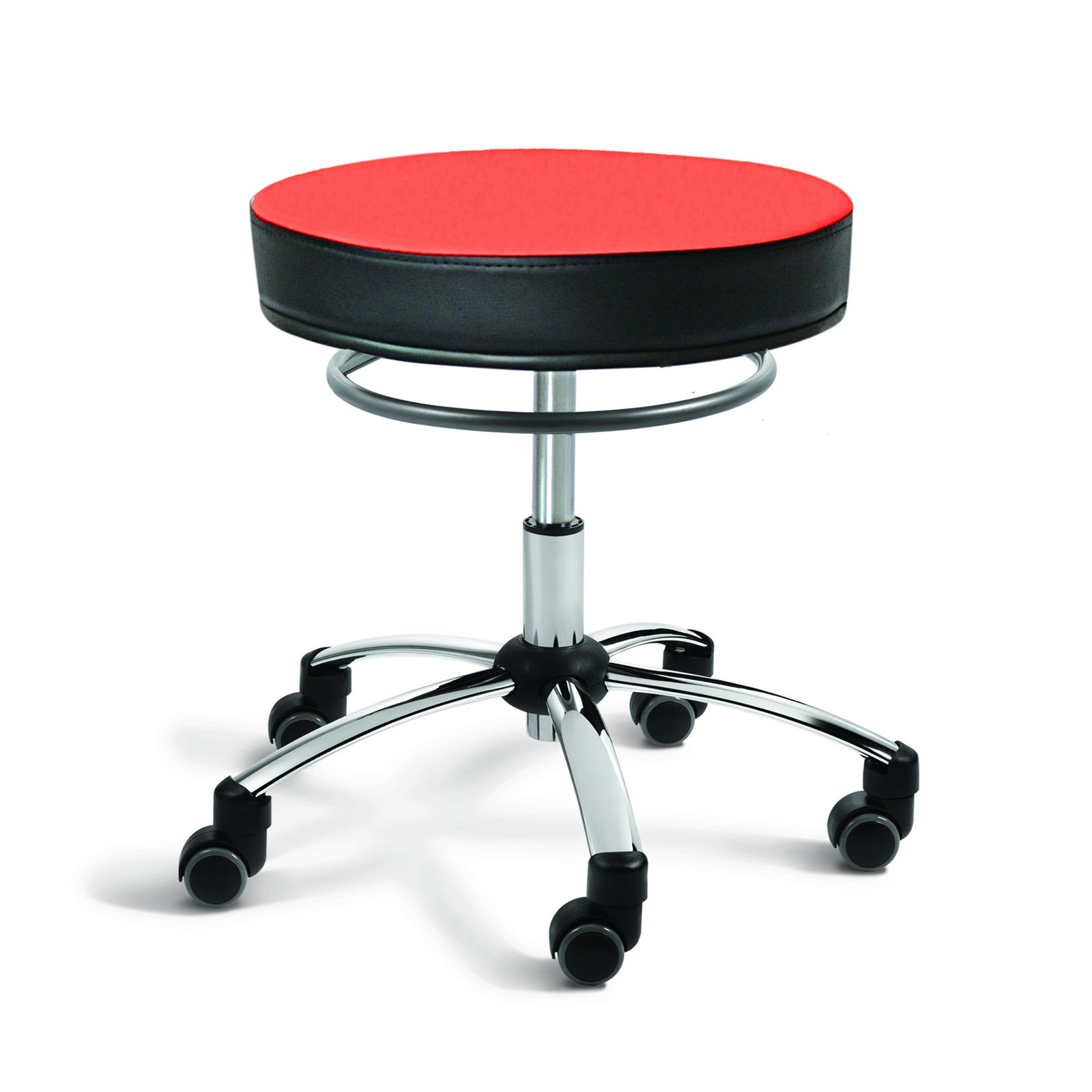 Sanus Rollhocker, KL, rot, Standardrollen