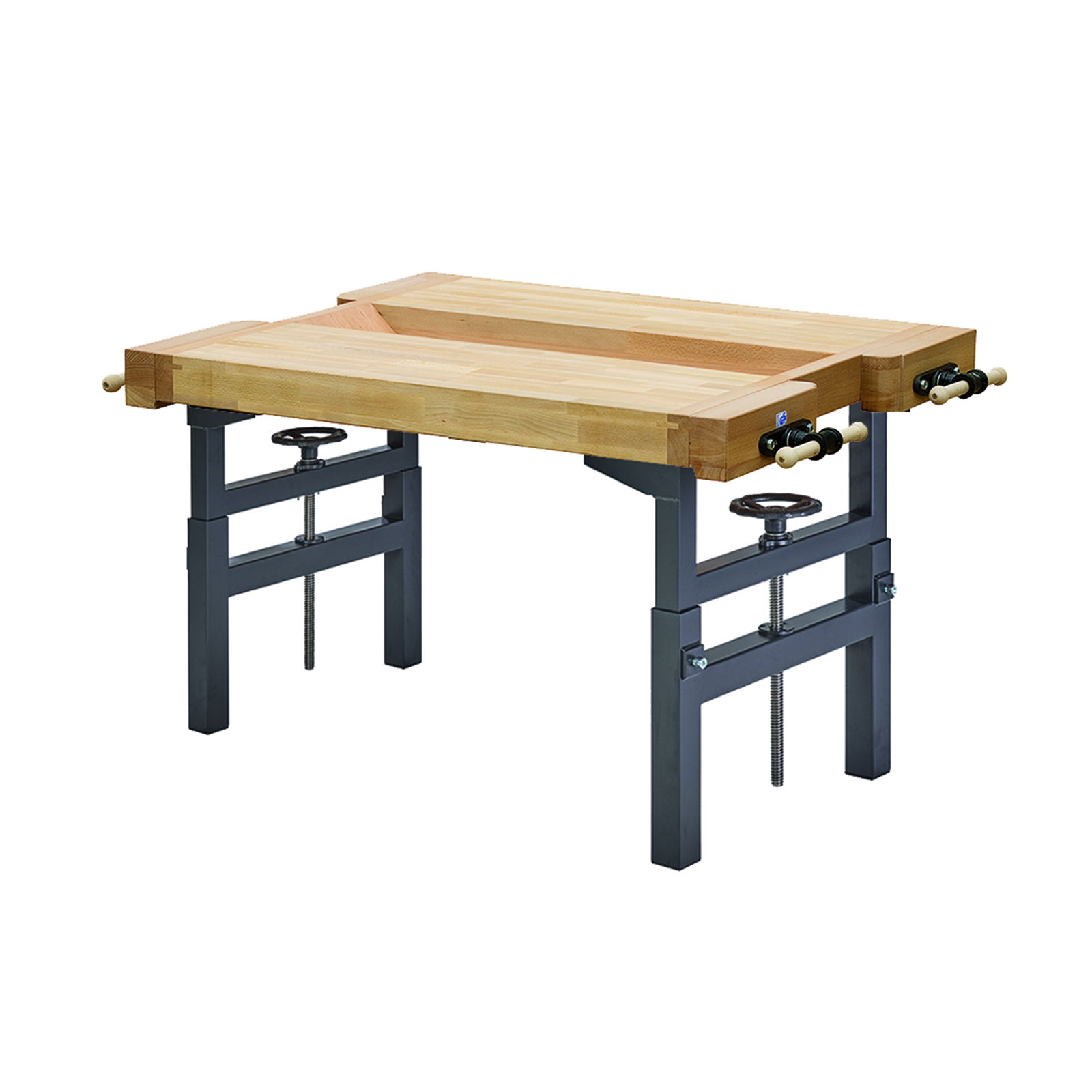 Werkbank Basic 4er, höhenverstellbar, Schule