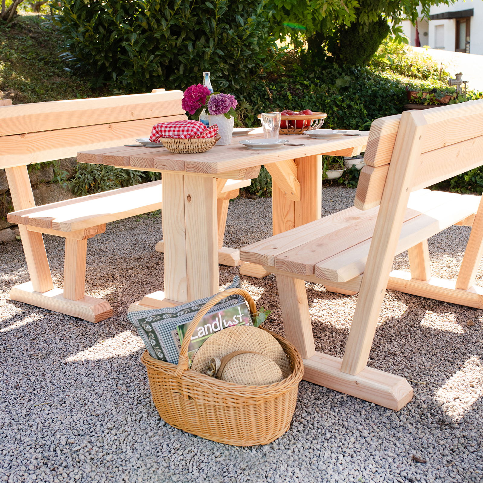 Gartengarnitur, Holz, Erwachsene Gartengarnitur, Holz, Erwachsene