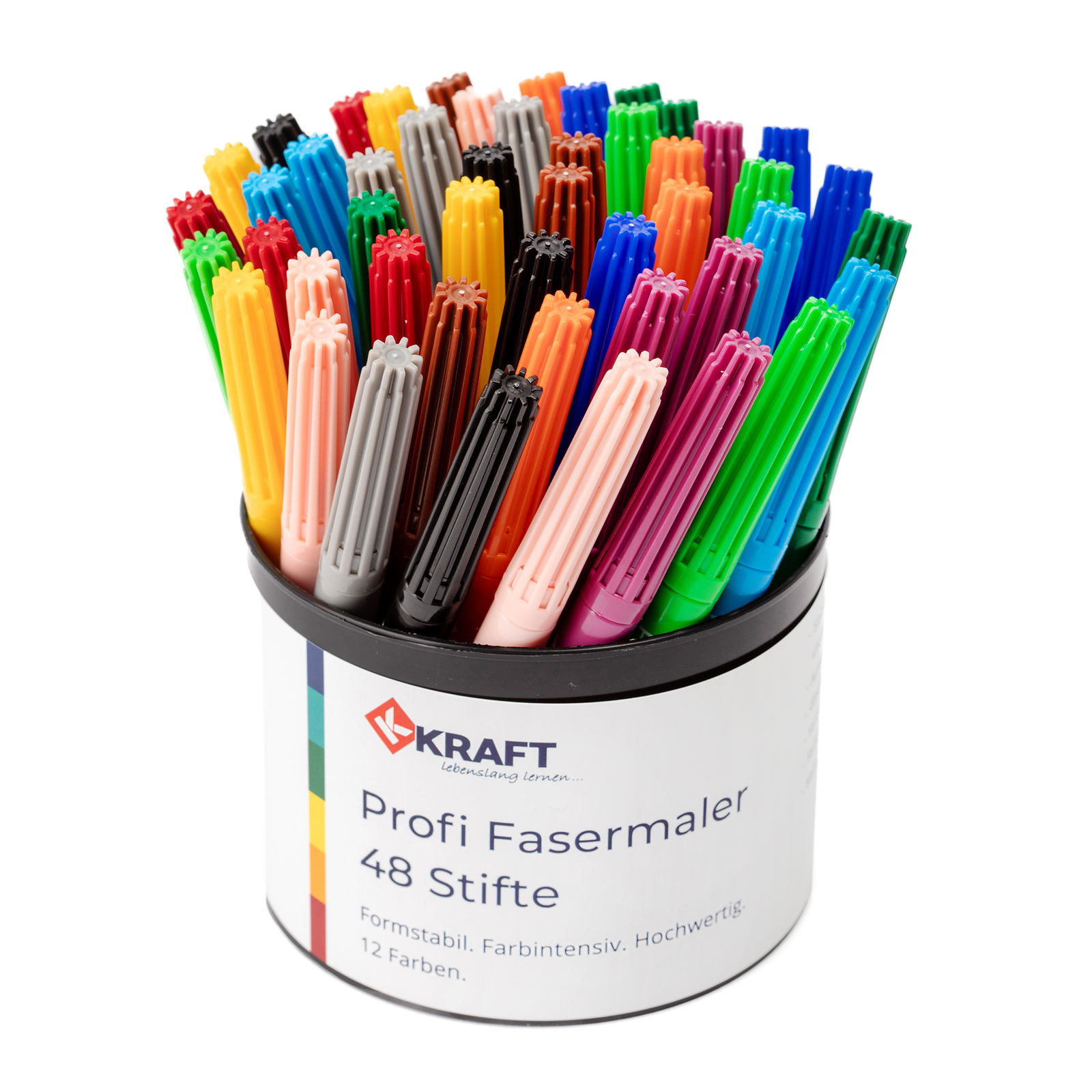 Profesjonalne markery włókniste, zestaw 12 kolorów Profesjonalne markery włókniste, zestaw 12 kolorów