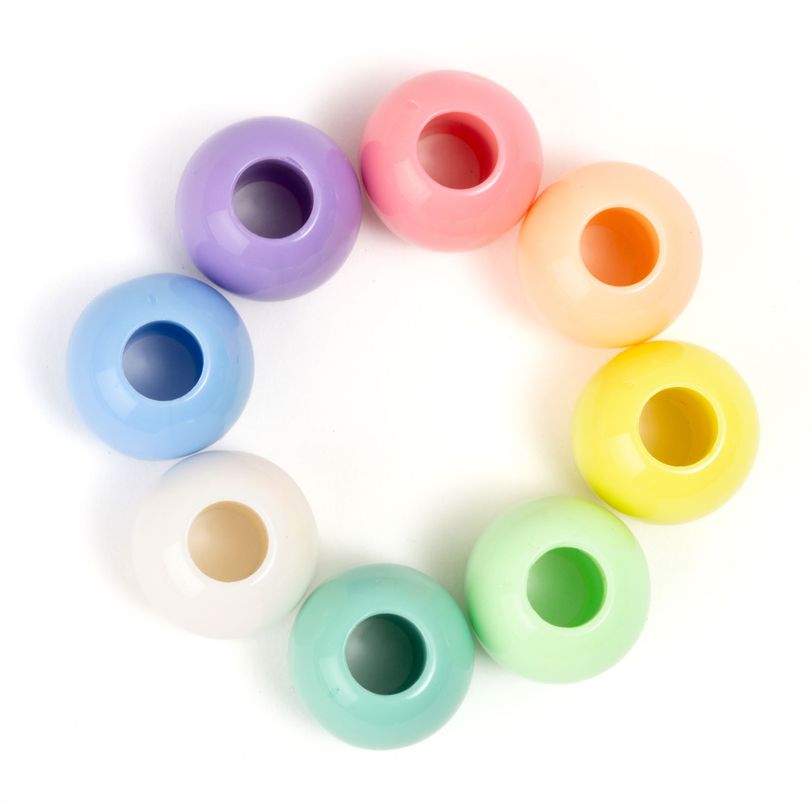 Fädelperlen, Pastellfarben, 50er Set