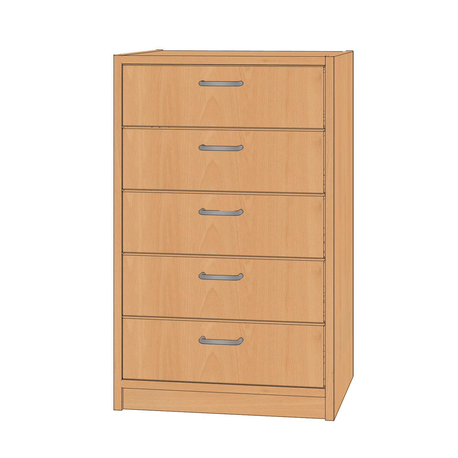 Schubladenschrank, 50x80x40cm, 5 Schubladen