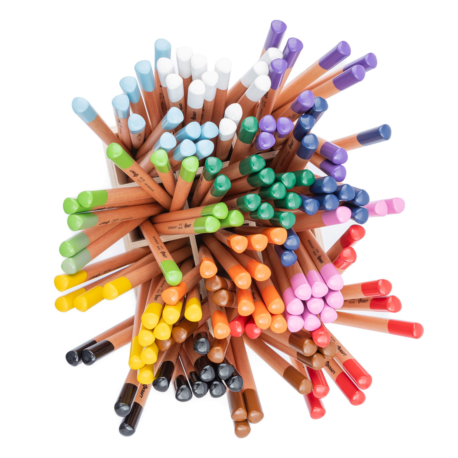 Dicke Buntstifte Dreikant, 144er Set, 12 Farben mit Holzbox