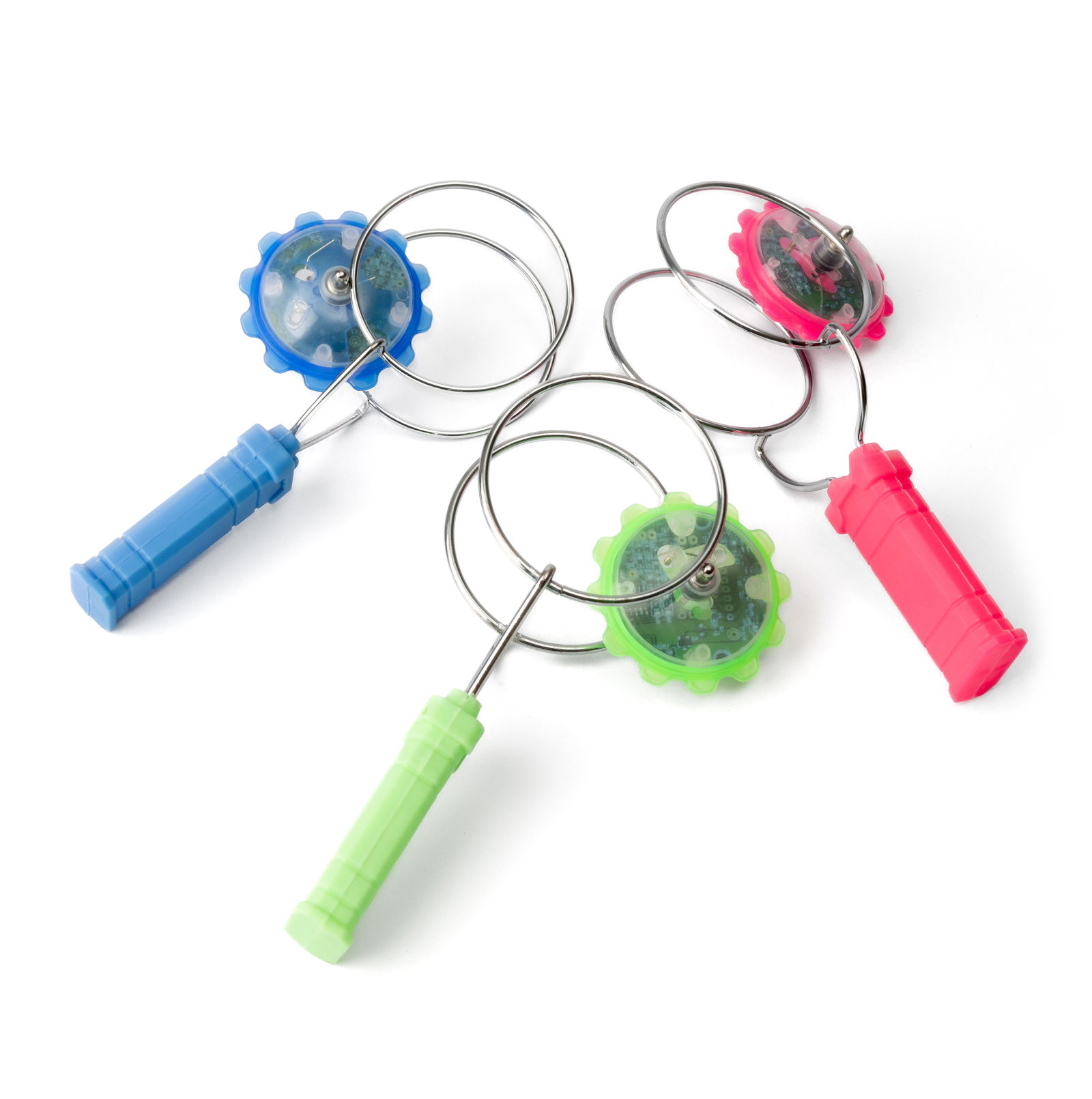 Magnet-Kreisel mit LED, 3-Farben-Set