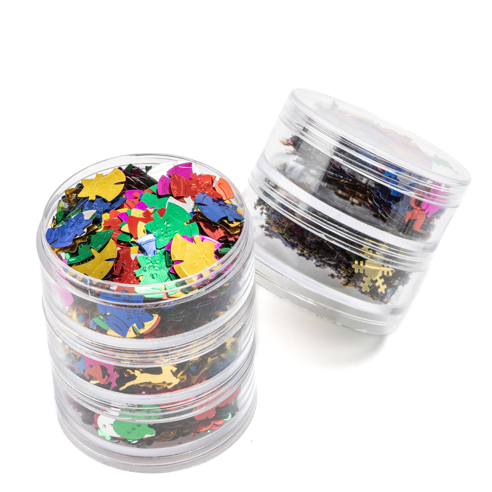 Mix flitrů, vánoční motivy, 500 kusů Mix flitrů, vánoční motivy, 500 kusů