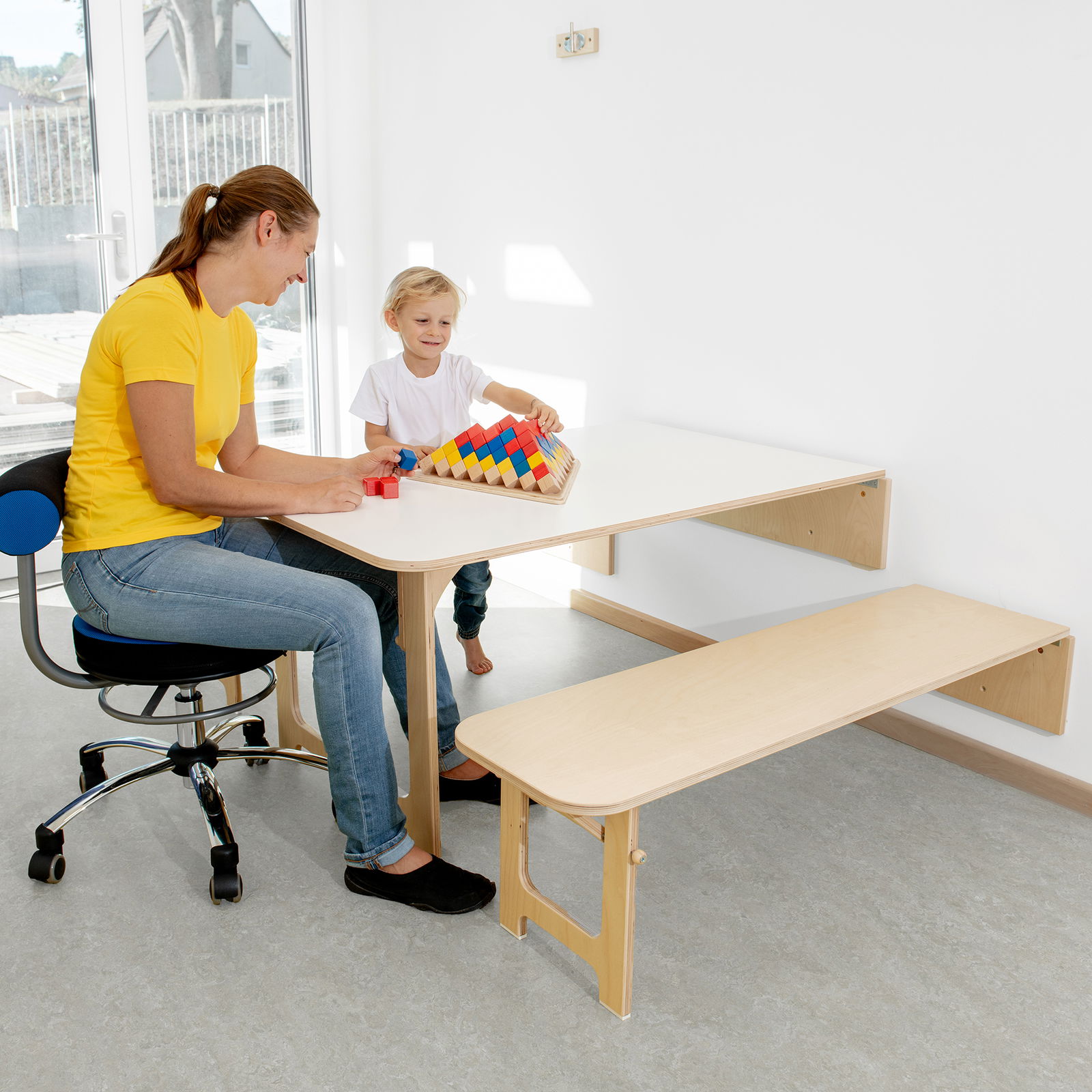 Wandklapptisch 80x120cm Tischhöhe 59cm Wandklapptisch 80x120cm Tischhöhe 59cm