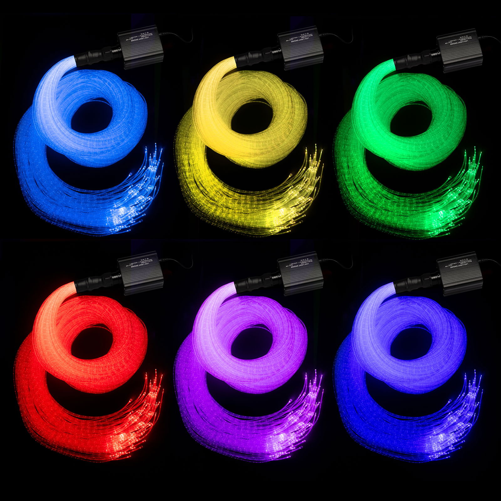 Fiber optic strands with projector, the professional set Fiber optic strands with projector, the professional set