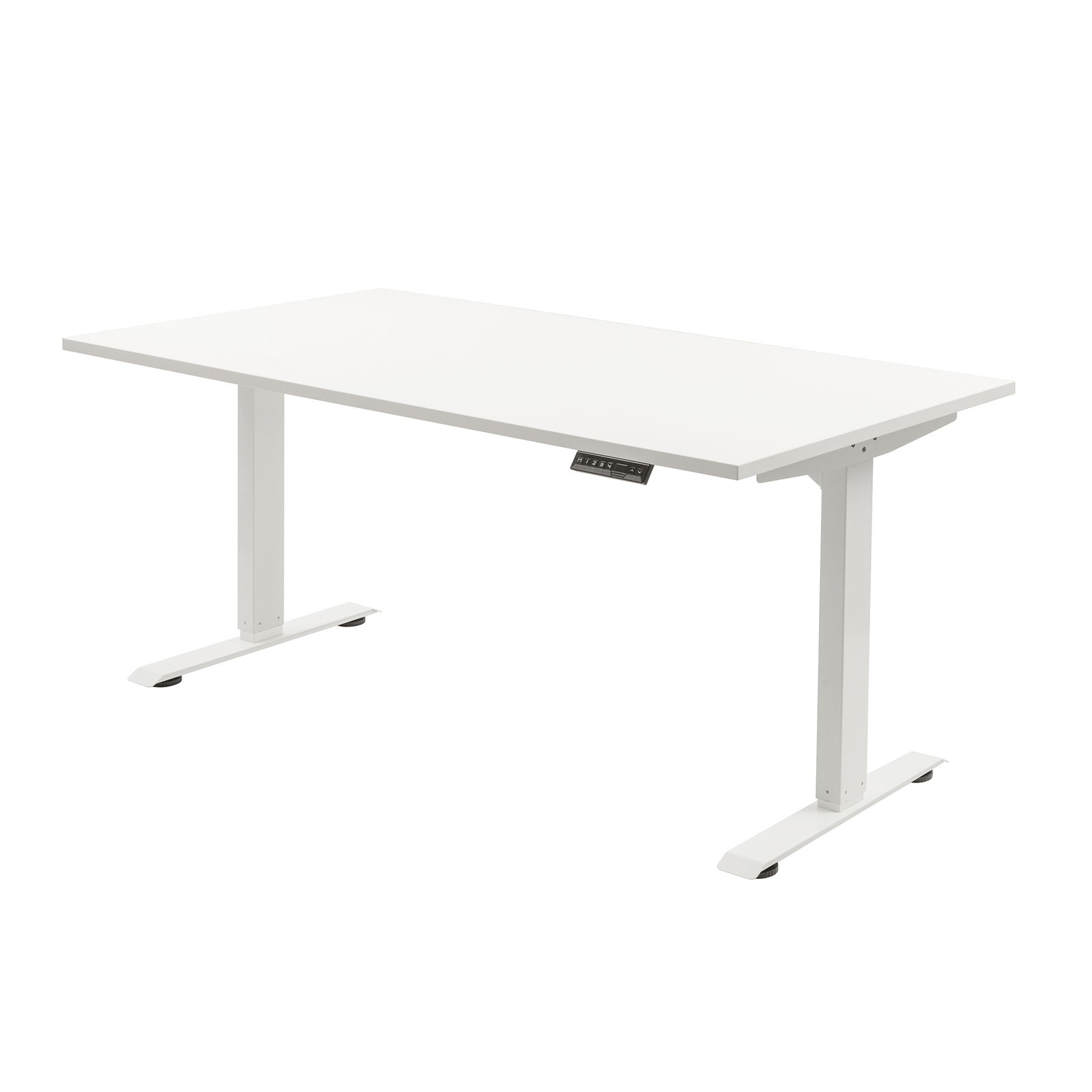 Elektrisch höhenverstellbarer Tisch, 140x80, weiß/weiß