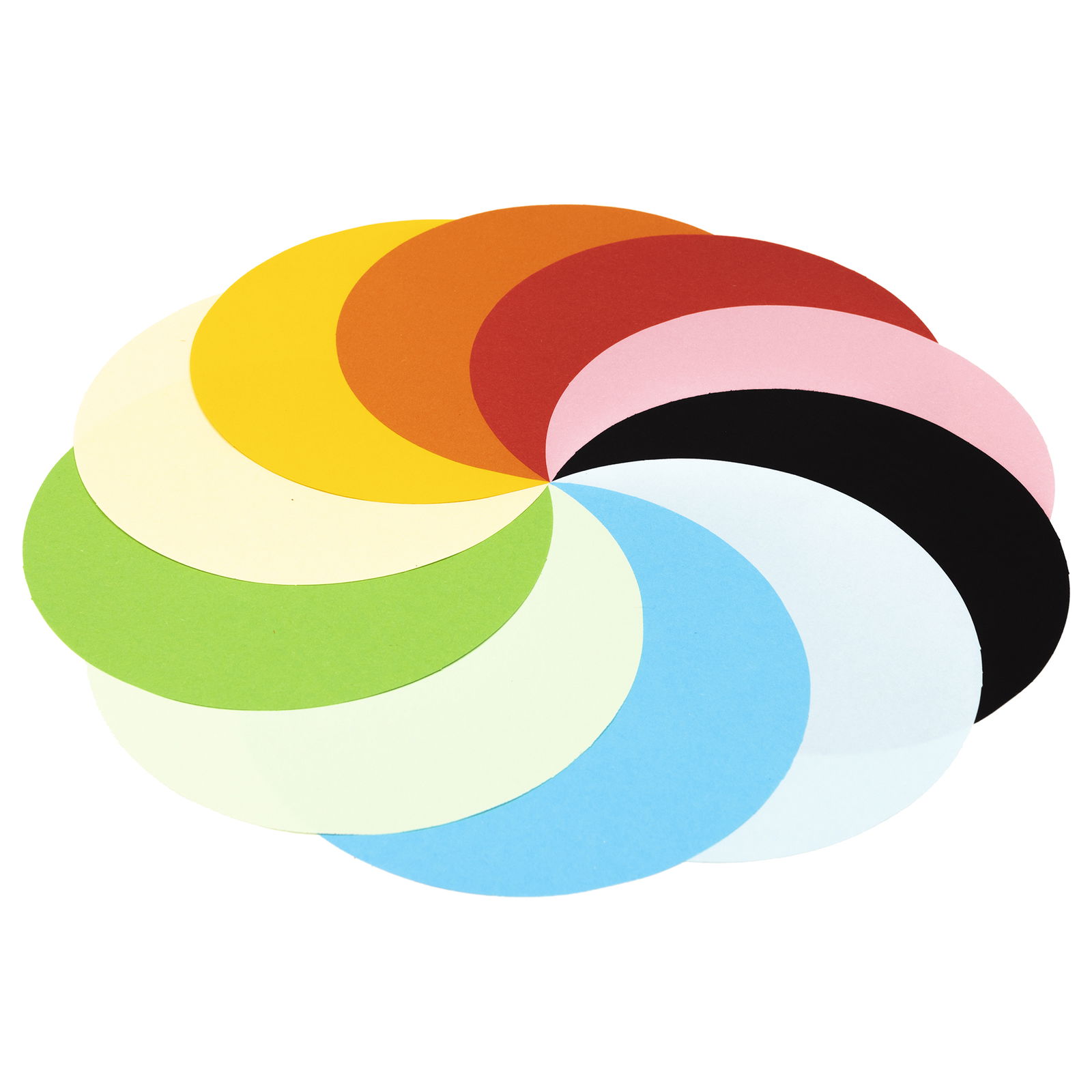 Okrągłe kartki do składania 12 cm, 500 arkuszy, 10 kolorów Okrągłe kartki do składania 12 cm, 500 arkuszy, 10 kolorów