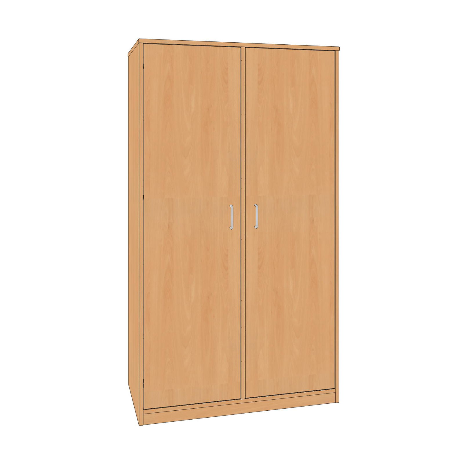 Doppeltürenschrank, 100x180x60cm, mit Mittelwand