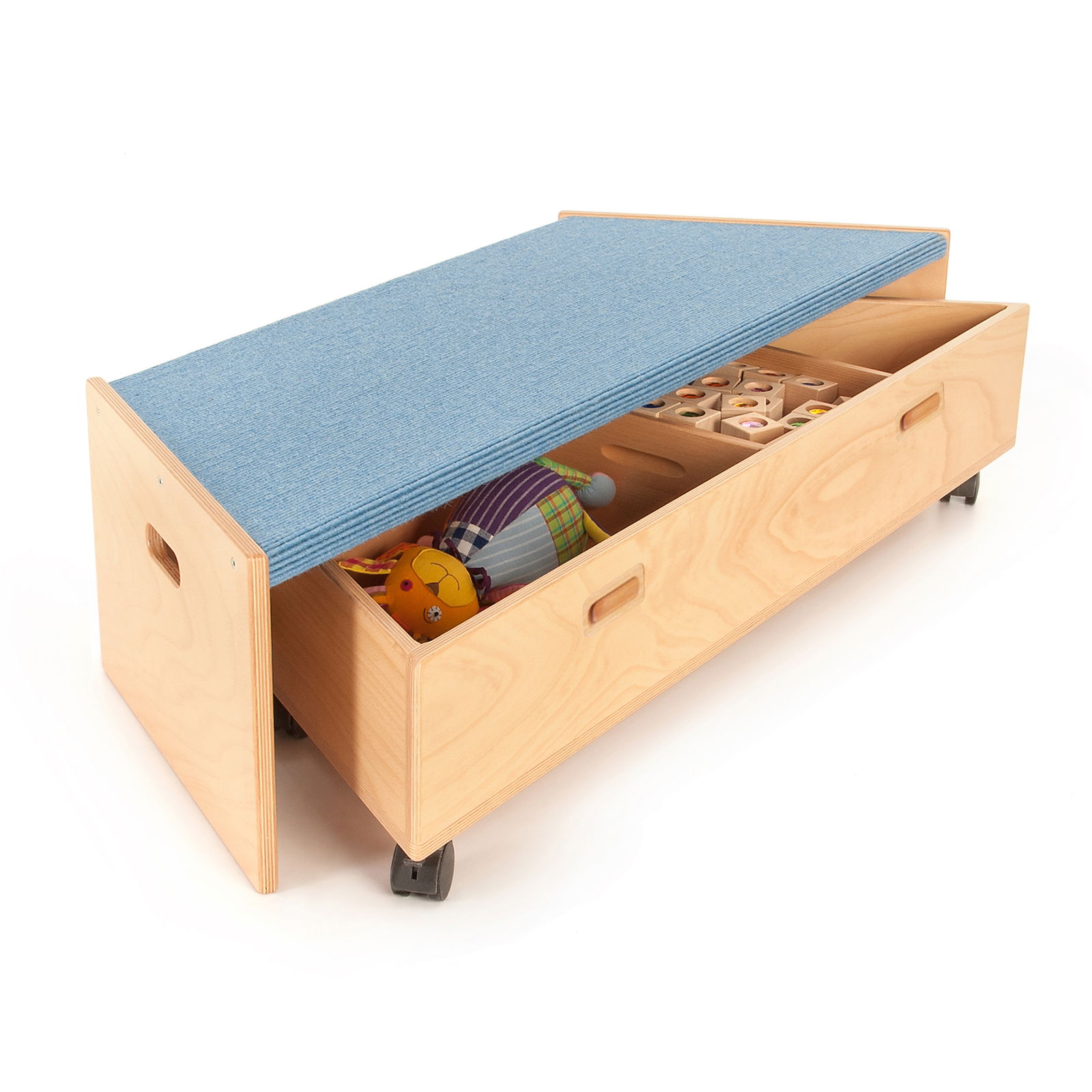 Caja rodante para plataforma trapezoidal