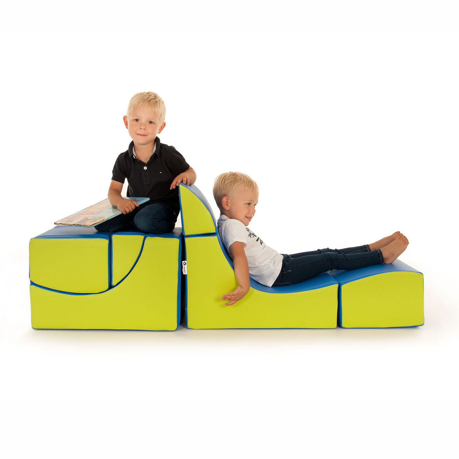 Chill Sessel, schmal, grün/blau