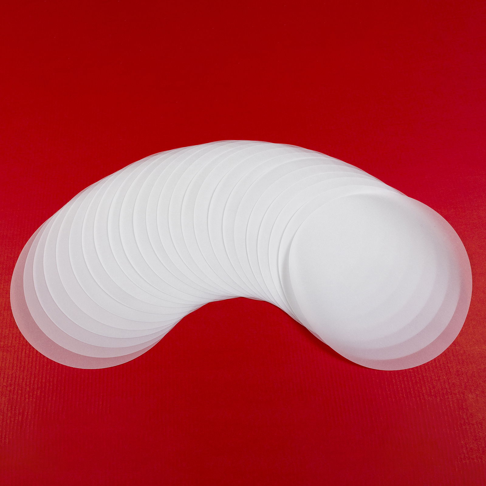 Kreise Transparentpapier D17,5cm, weiß/natur, 24 Stück