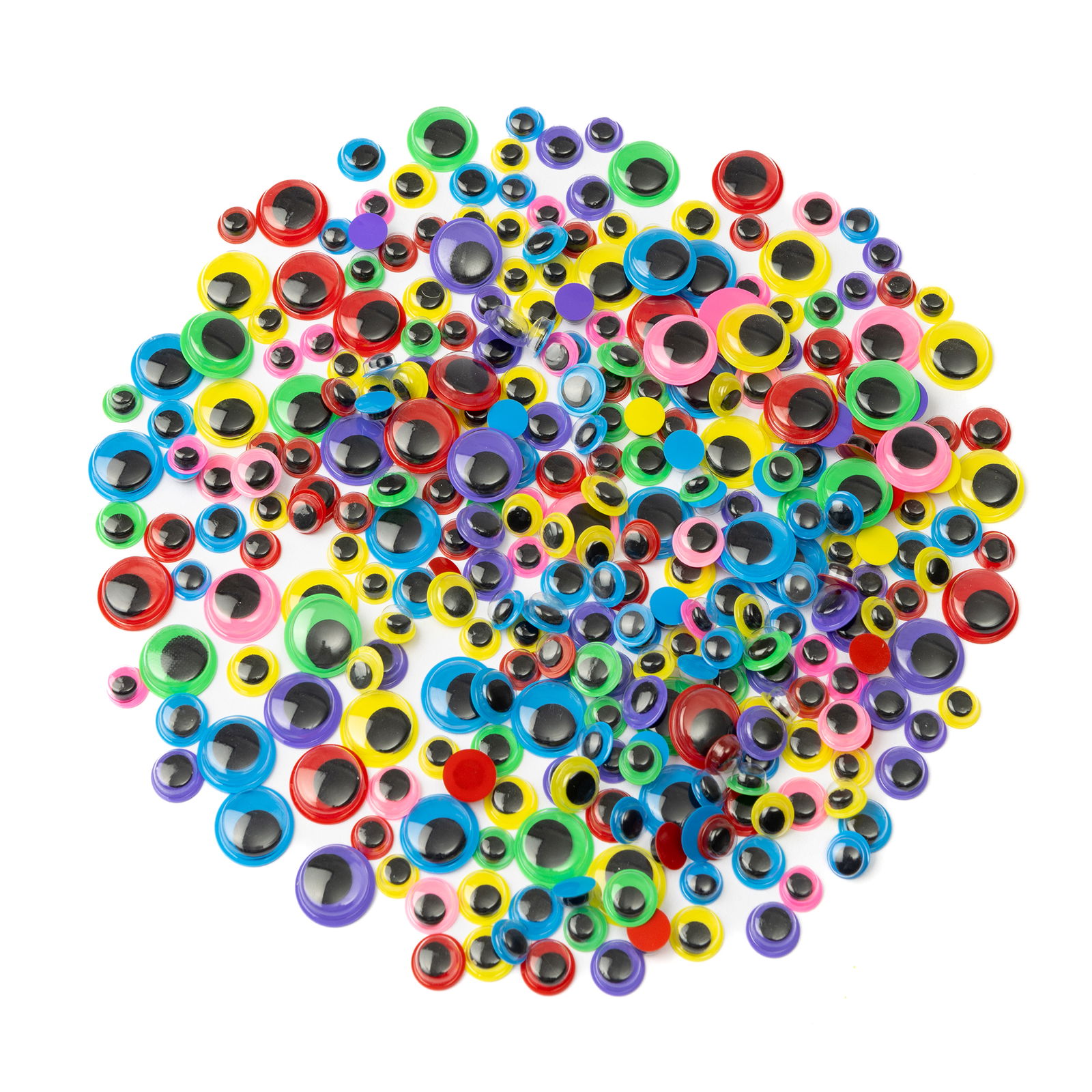 Ruchome oczka M, 6 kolorów, 3 rozmiary, 300 sztuk Ruchome oczka M, 6 kolorów, 3 rozmiary, 300 sztuk