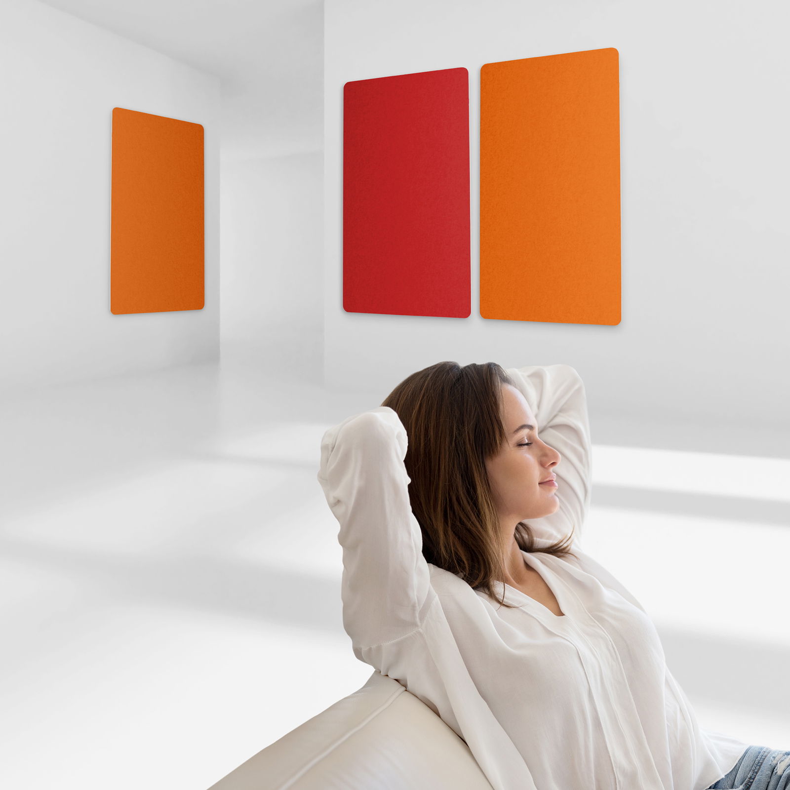 Elements Schallschutzplatten, Decke/Wand L, Orange