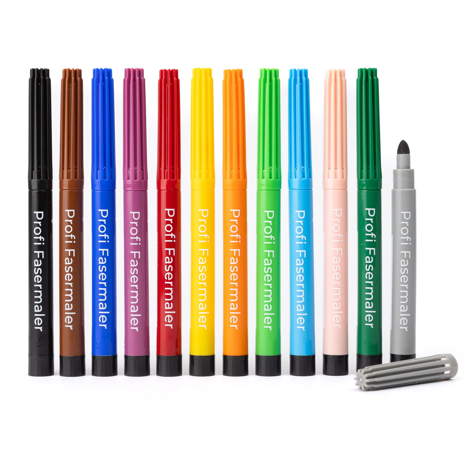 Profi Fasermaler, 12-Farben-Set Profi Fasermaler, 12-Farben-Set
