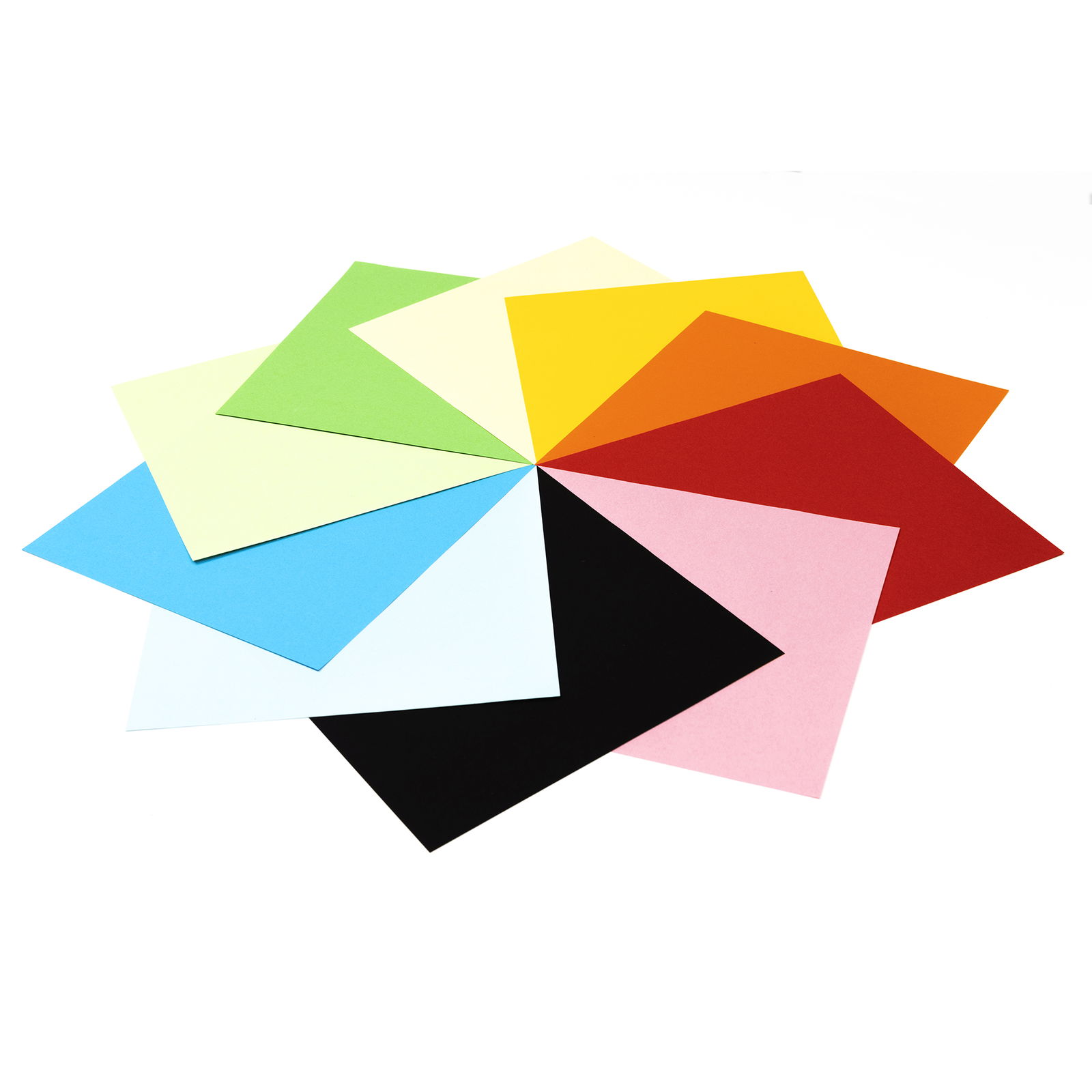 Papiri za savijanje 14x14cm, 500 listova, 10 boja Papiri za savijanje 14x14cm, 500 listova, 10 boja