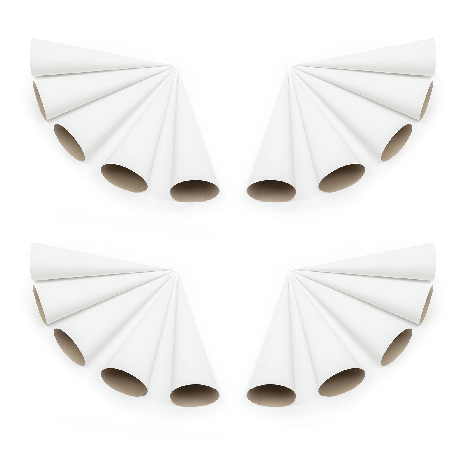 Schultüten 35cm, ohne Verschluss, 20er Set, weiß