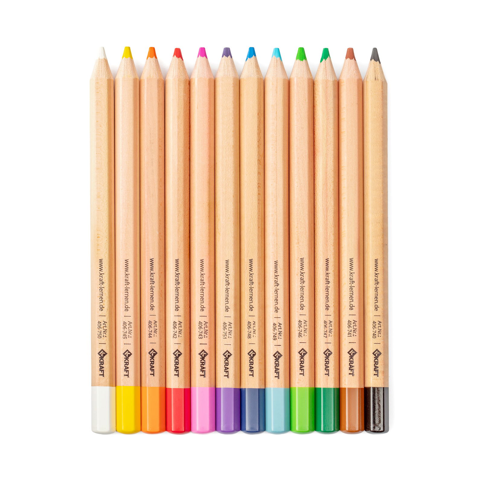 Dicke Buntstifte Sechskant, 12er Set, 12 Farben