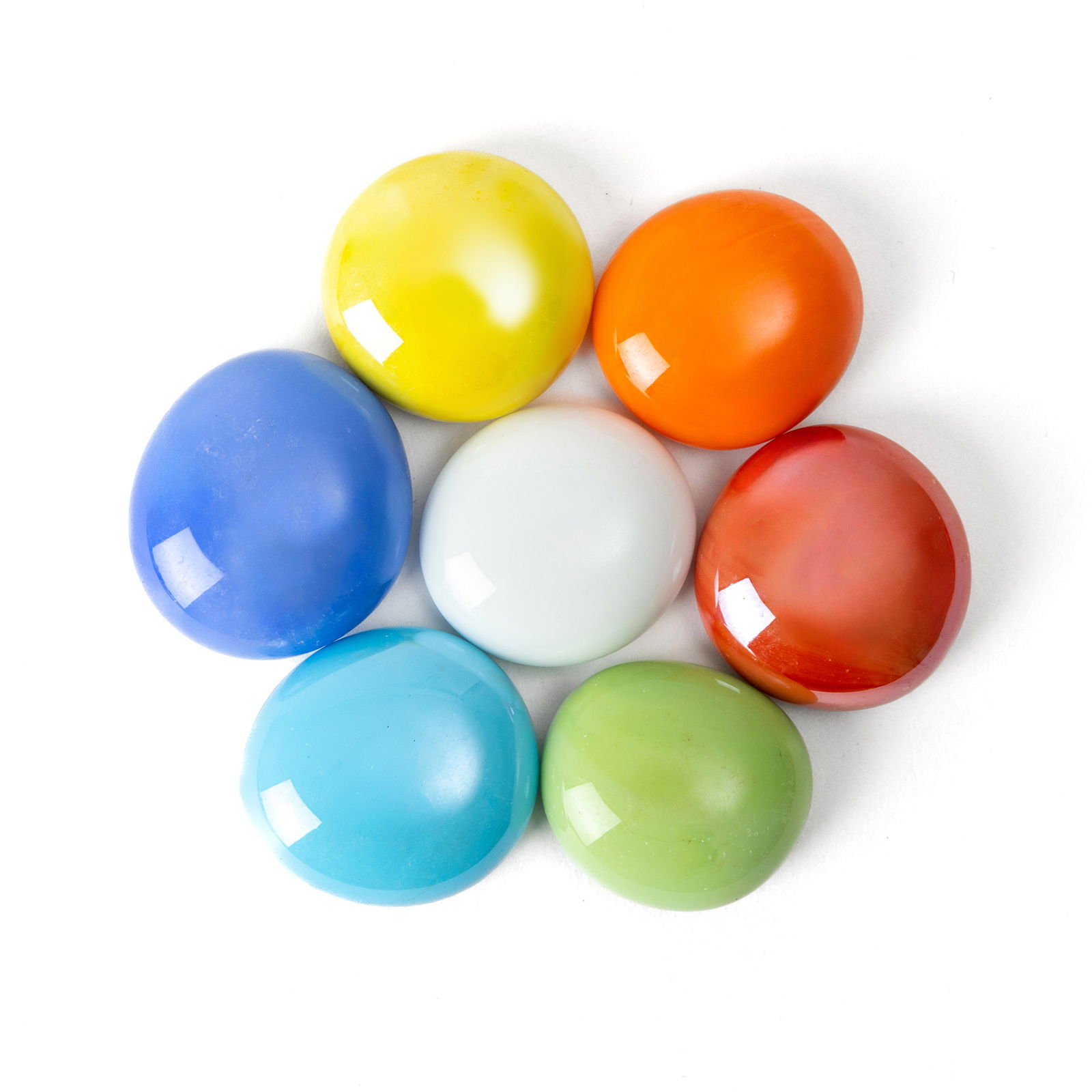 Skleněné nuggety, 7 perleťových barev, 500 g Skleněné nuggety, 7 perleťových barev, 500 g