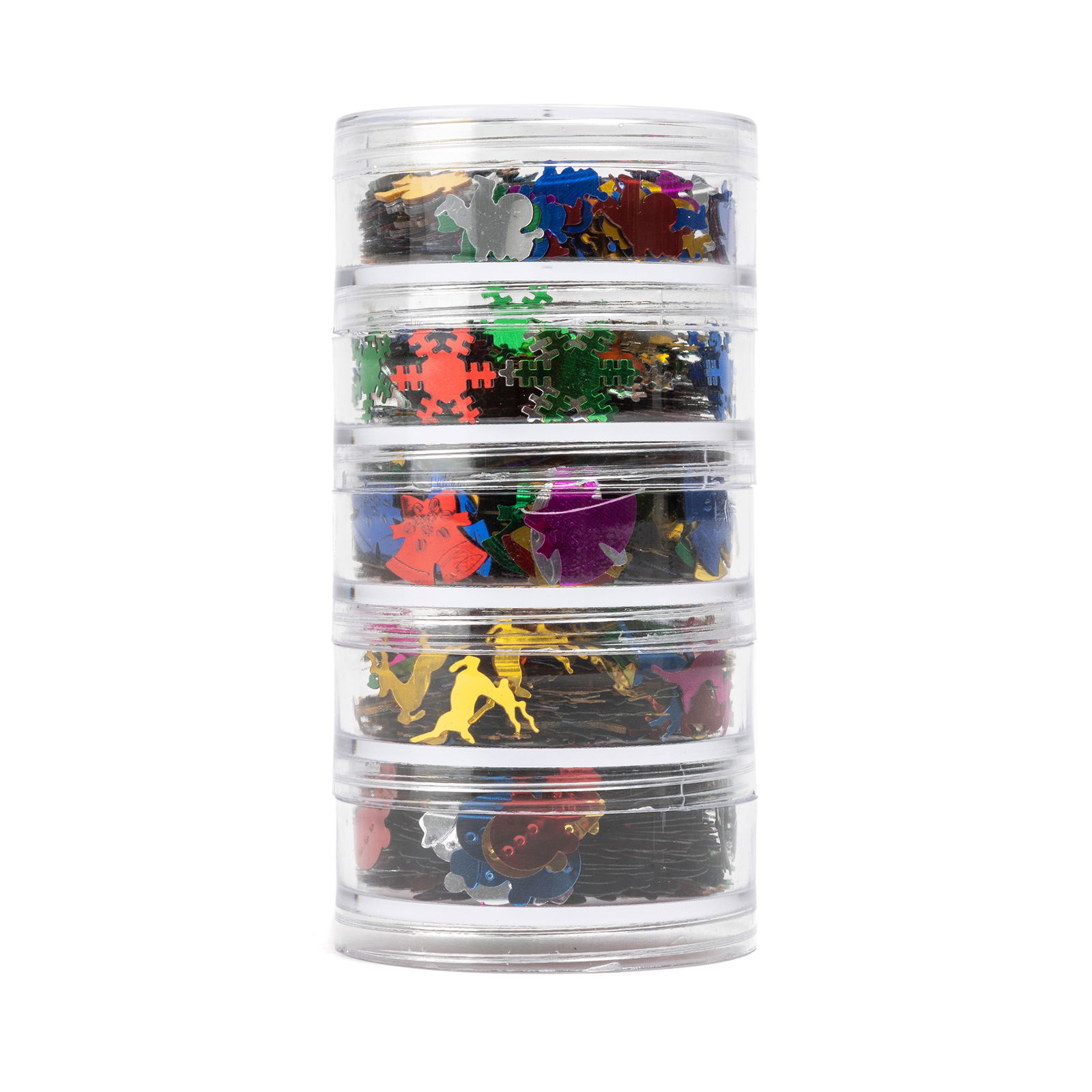 Mix flitrů, vánoční motivy, 500 kusů Mix flitrů, vánoční motivy, 500 kusů