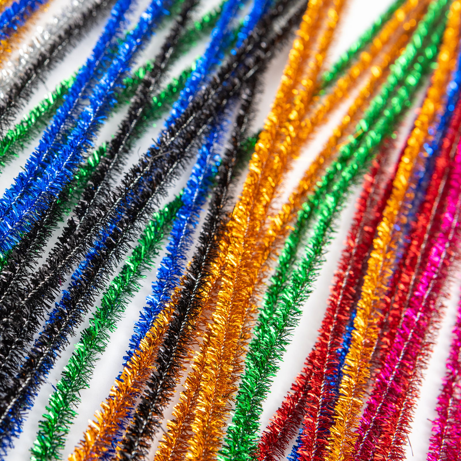 Pfeifenputzer, 8 Glitzerfarben, 50 Stück