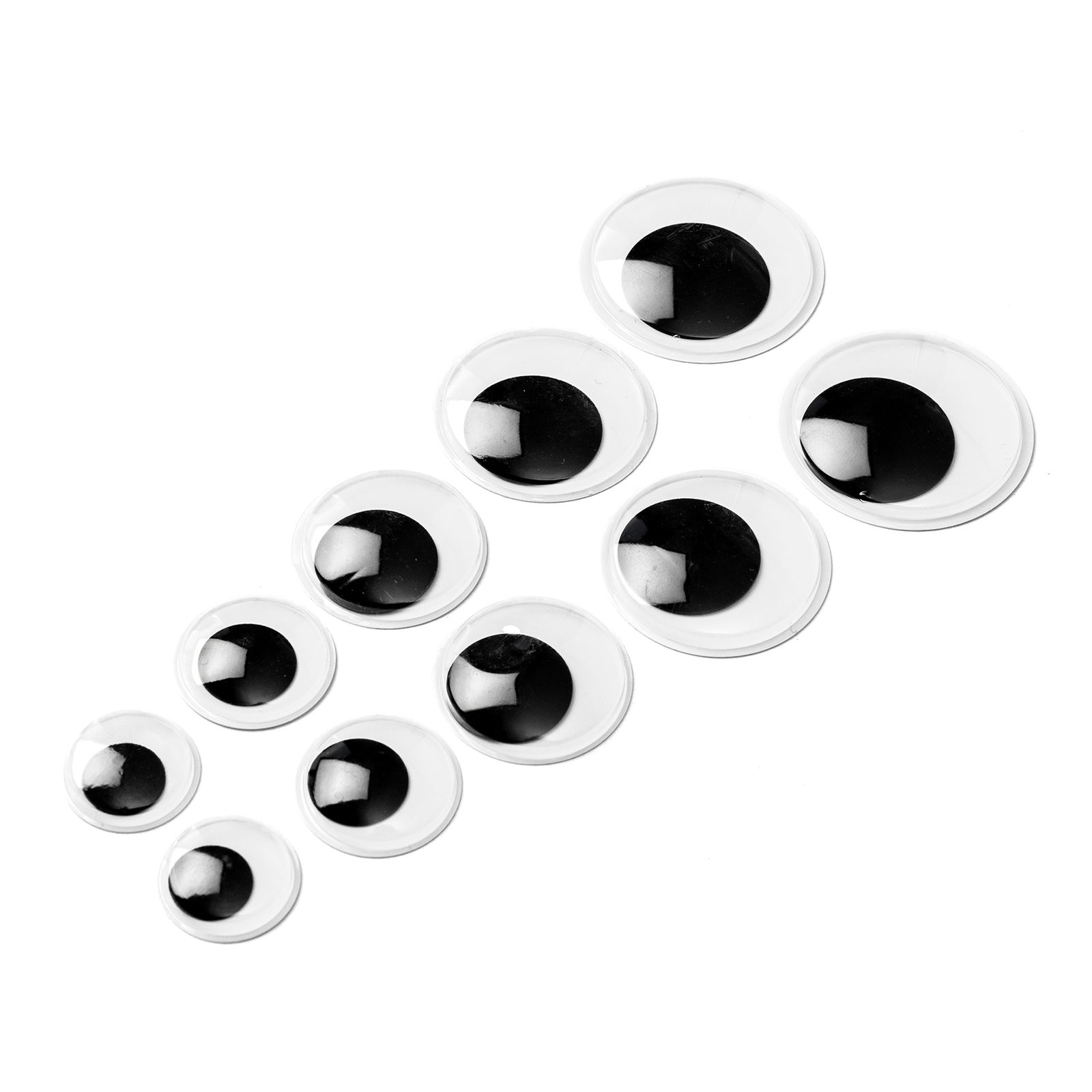 Wackelaugen XL, 5 Größen, 500 Stück Wackelaugen XL, 5 Größen, 500 Stück