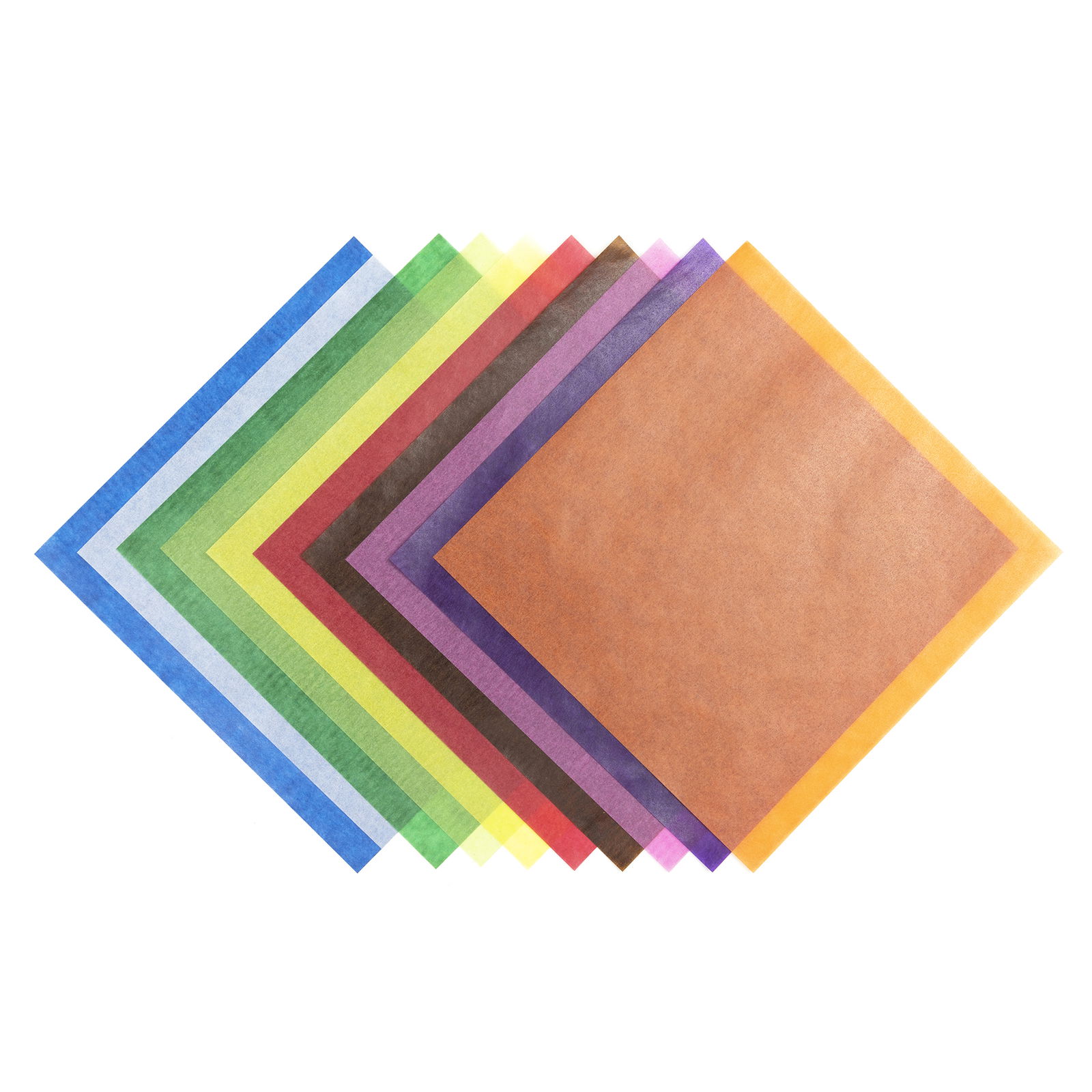 Prosojni prepogljivi listi, 15x15 cm, 500 listov, 10 barv Prosojni prepogljivi listi, 15x15 cm, 500 listov, 10 barv