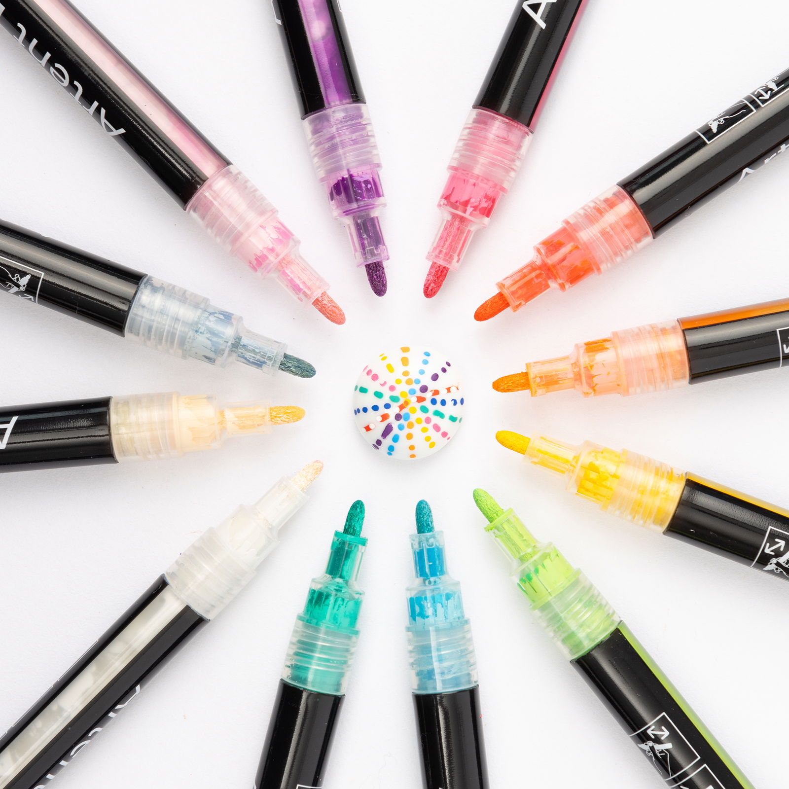 Artent decoration marker, 12-piece acrylic pen set, pastel Artent decoration marker, 12-piece acrylic pen set, pastel