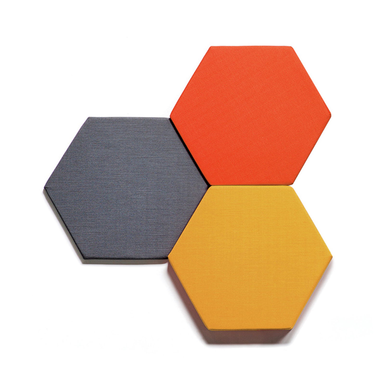 Akustik Wabe XL, 3er Kombi, gelb/orange/ant