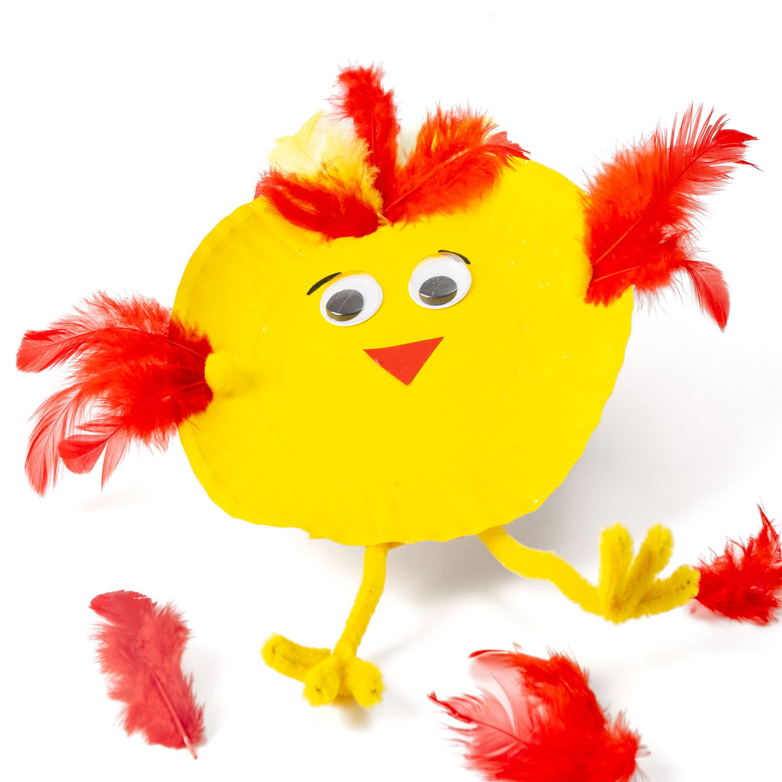 Craft feathers, 6 colours, 350 pieces Craft feathers, 6 colours, 350 pieces