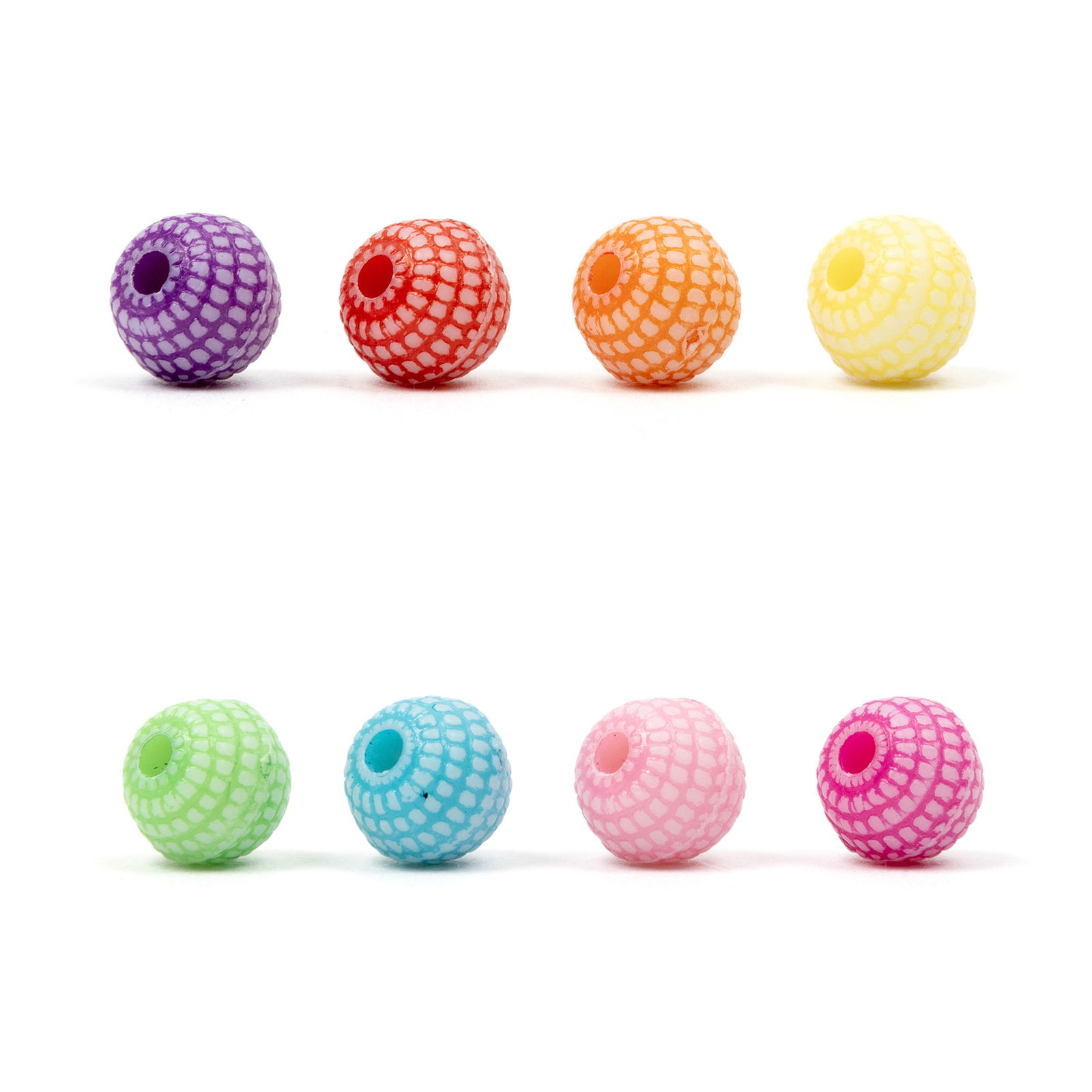 Rievotas pērlītes, apaļas, 1200 gab. komplekts Rievotas pērlītes, apaļas, 1200 gab. komplekts