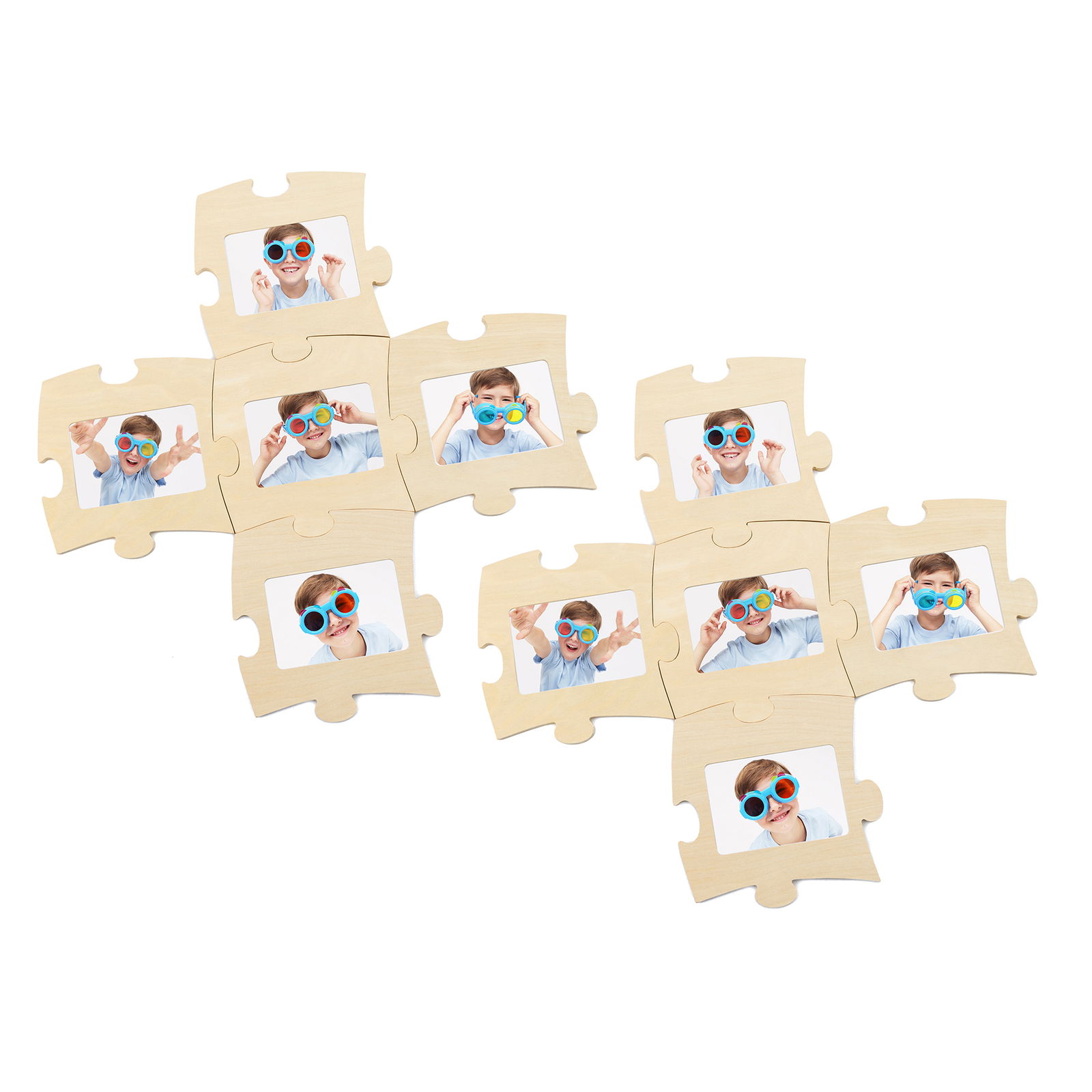 Marco de fotos de madera Puzzle