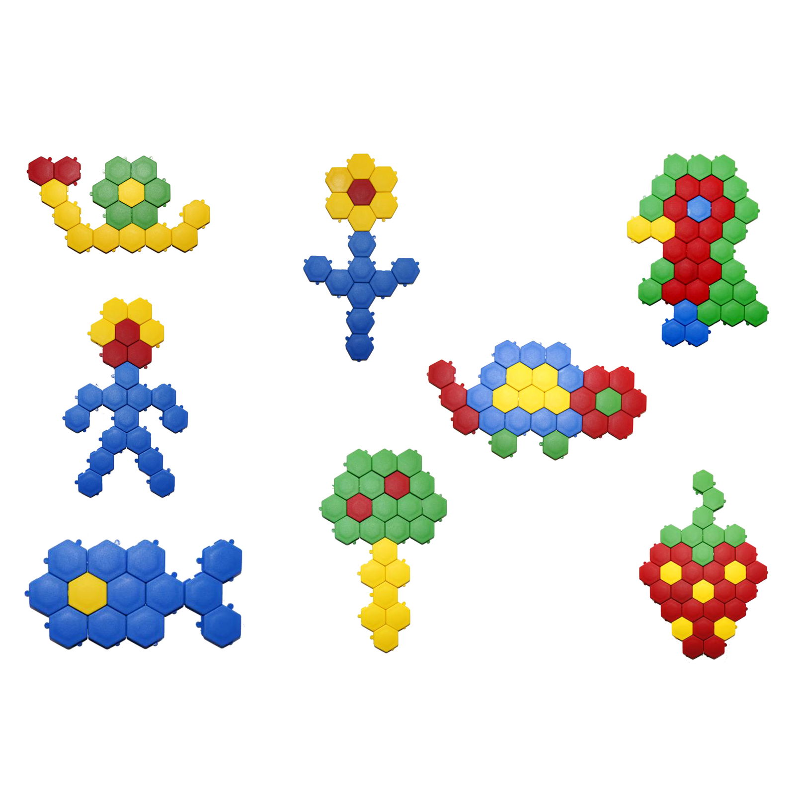 Hexagon, 200er Set, im Korb