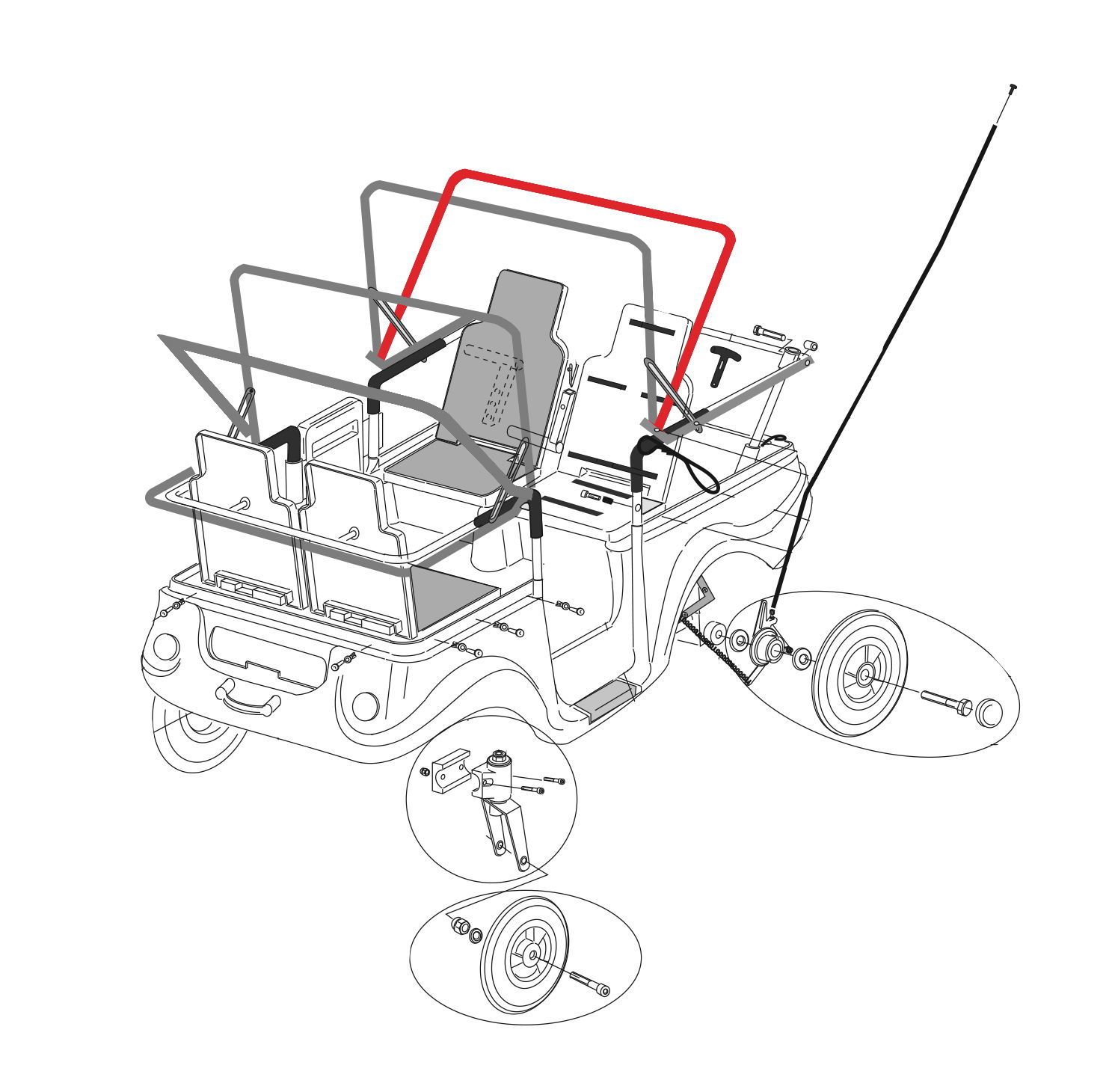 8831148 Verdeckbügel vorne für Turtle Bus 800