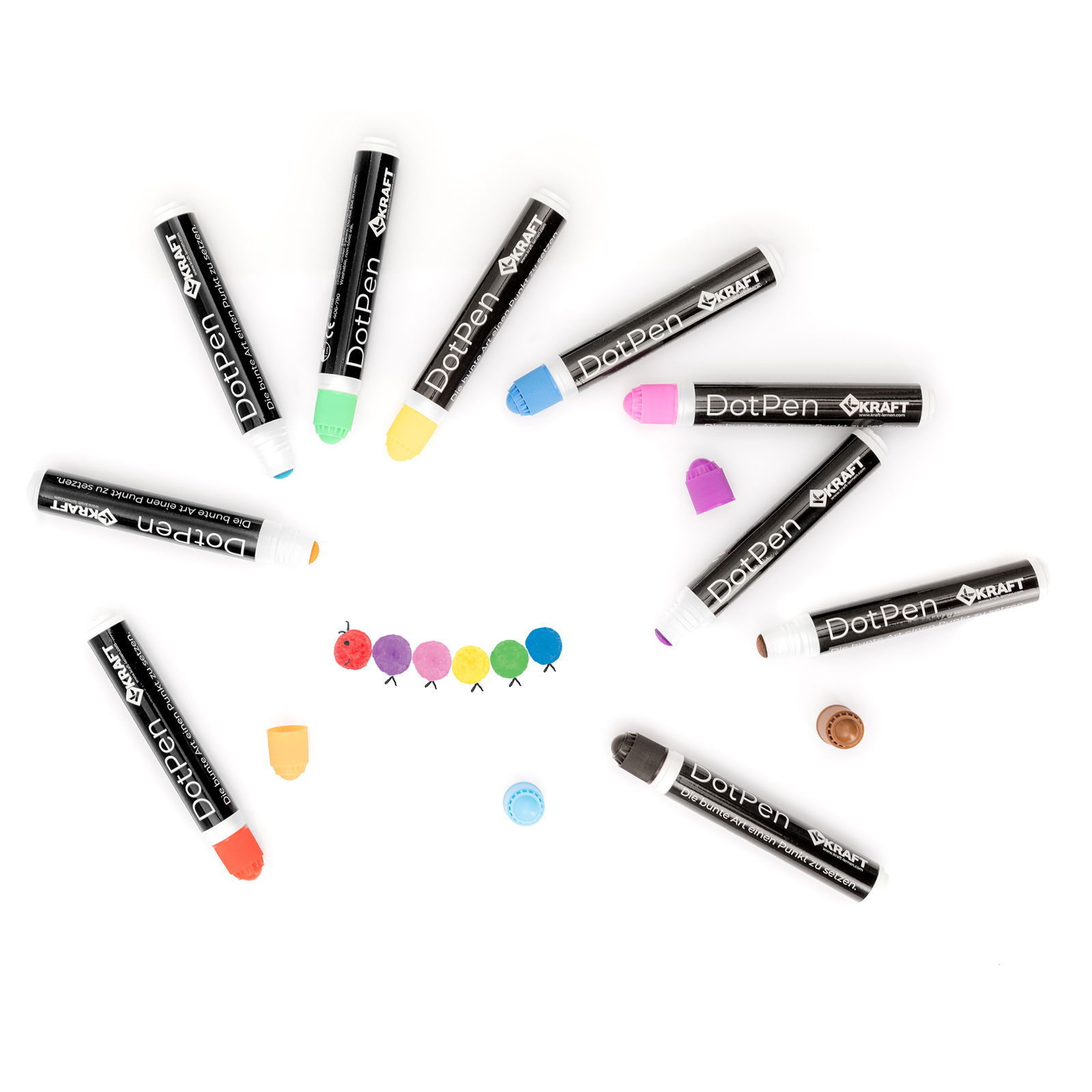 DotPen 4er Set, inkl. 4 Flechtkörbe