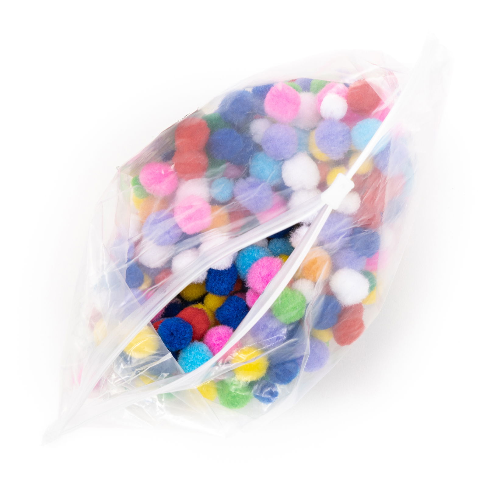 Pompones, pequeños, 11 colores, 2 tamaños, 500 piezas