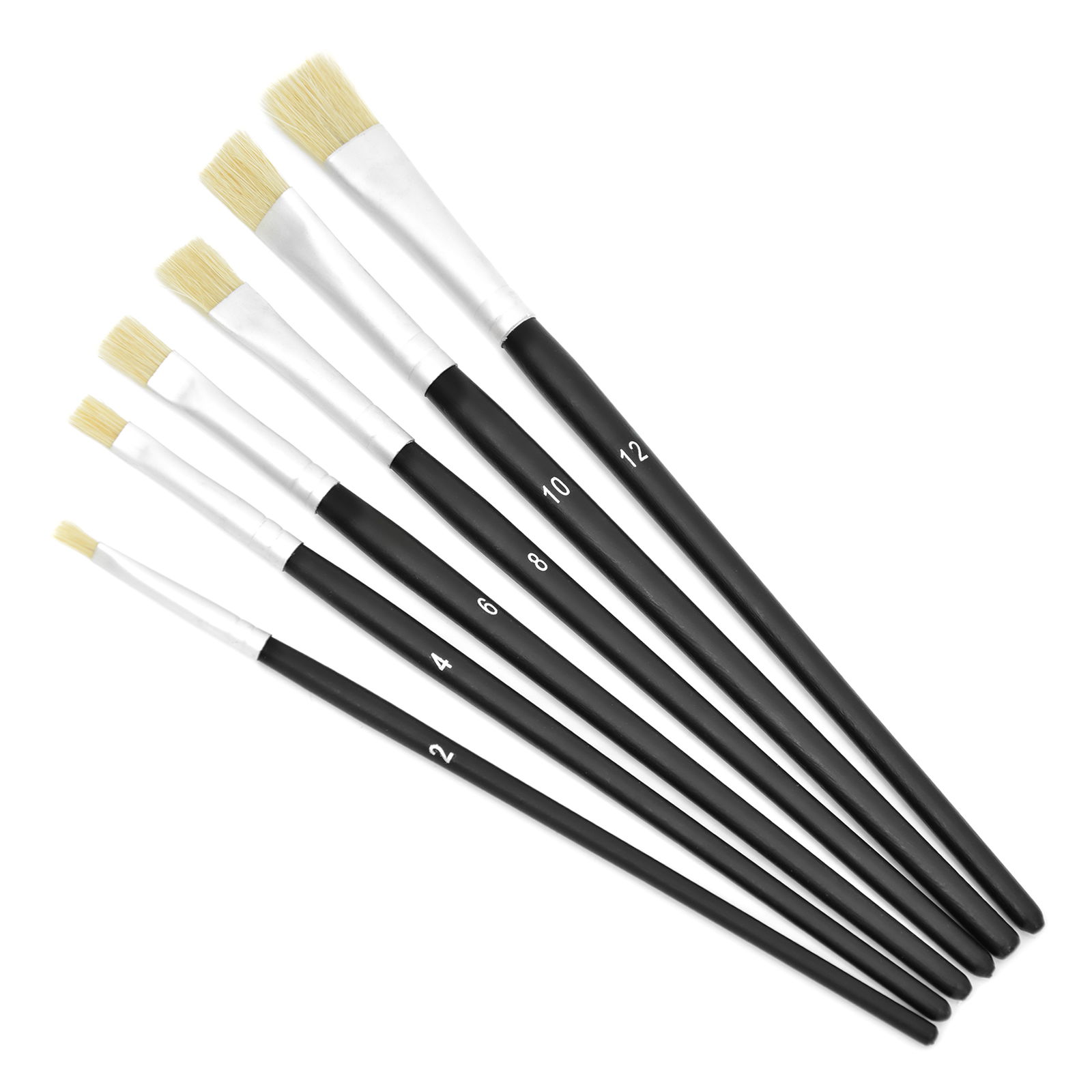 Set de pinceles de cerdas, 6 tamaños Set de pinceles de cerdas, 6 tamaños