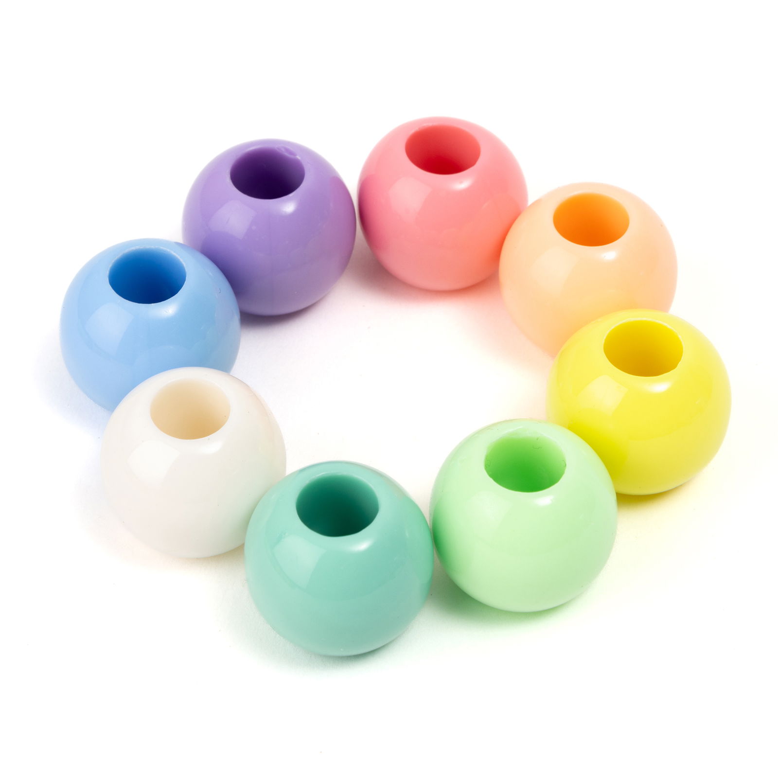 Fädelperlen, Pastellfarben, 50er Set Fädelperlen, Pastellfarben, 50er Set