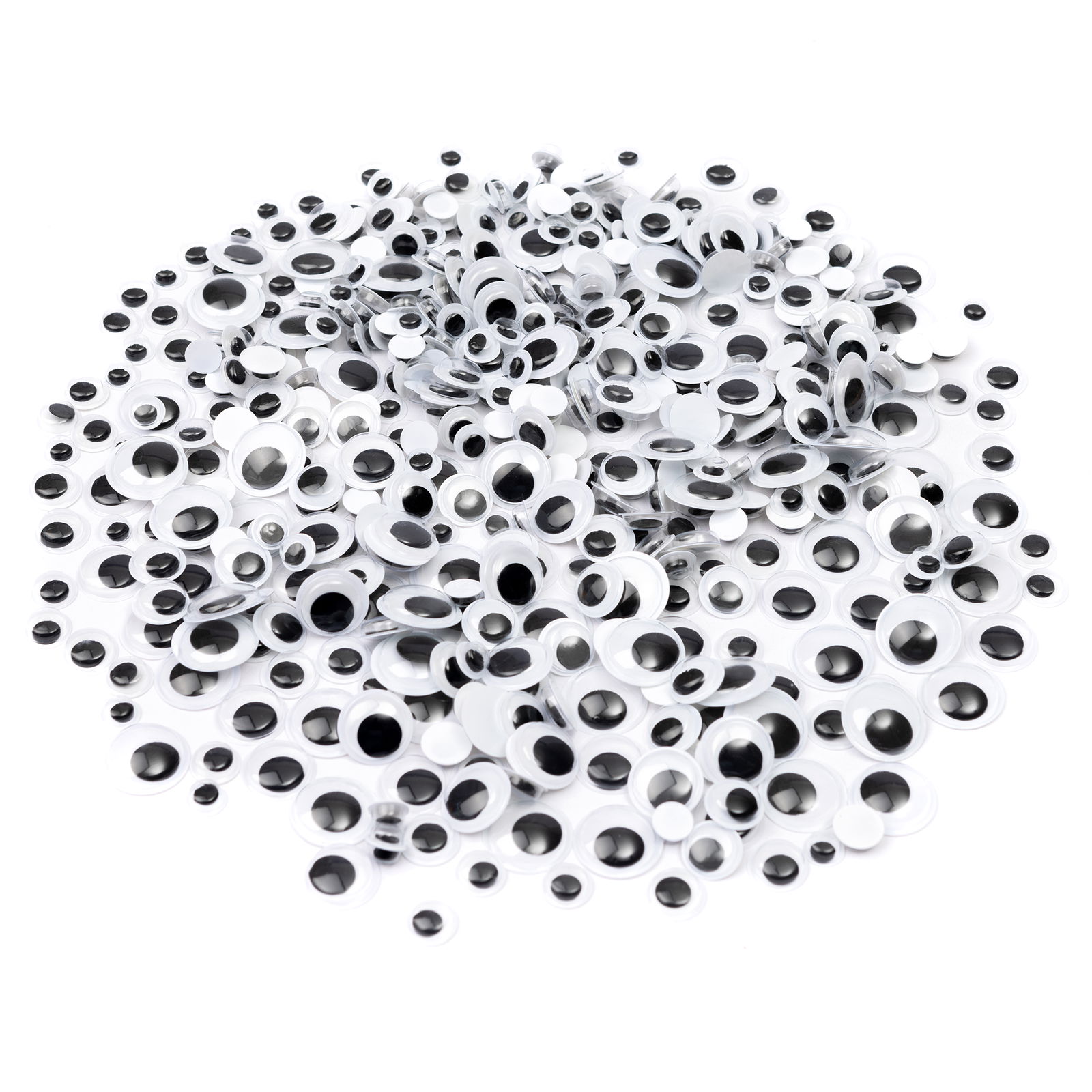 Wackelaugen M, 5 Größen, 500 Stück Wackelaugen M, 5 Größen, 500 Stück