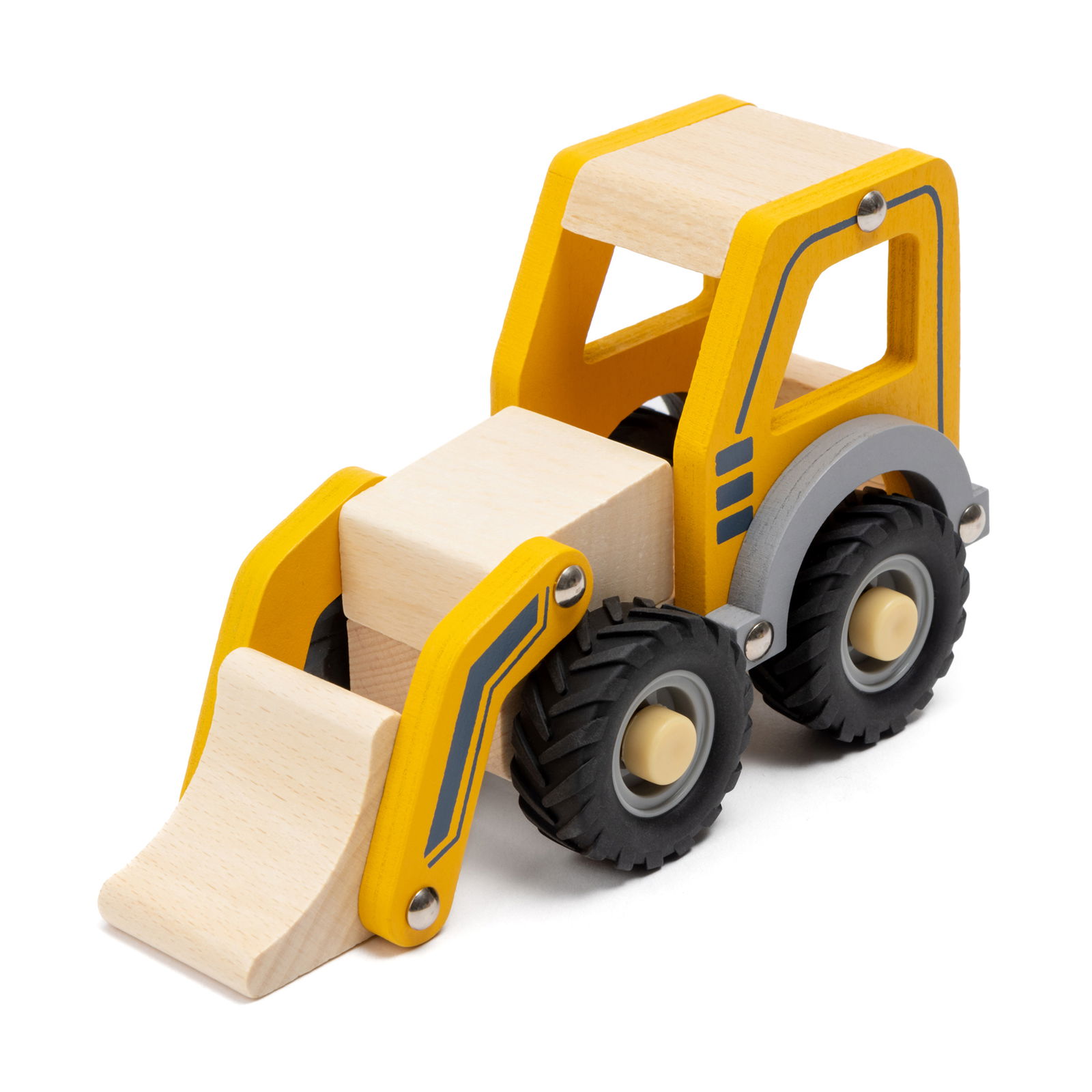 Baufahrzeuge aus Holz, 3er Set