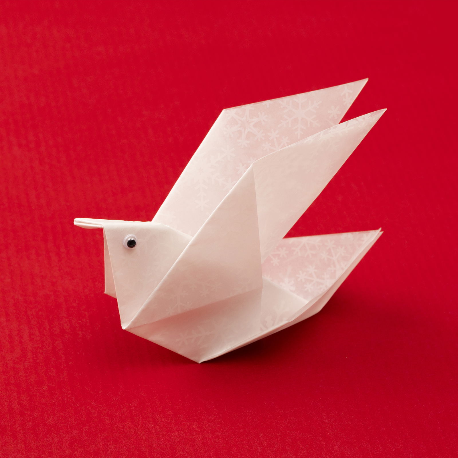 Origami weiße Kristalle, 20x20cm, 32 Blatt