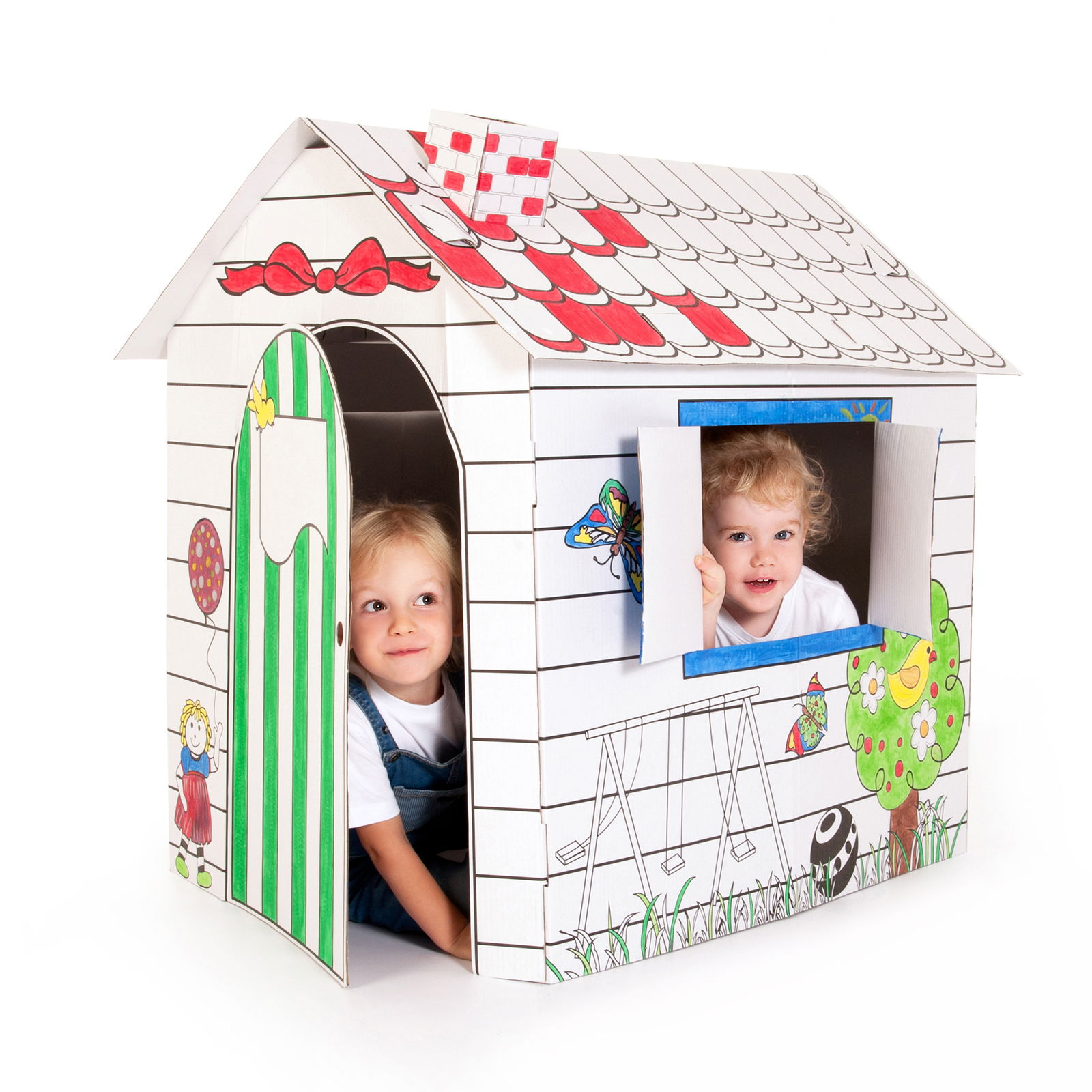 Herní domeček k vymalování z lepenky Herní domeček k vymalování z lepenky