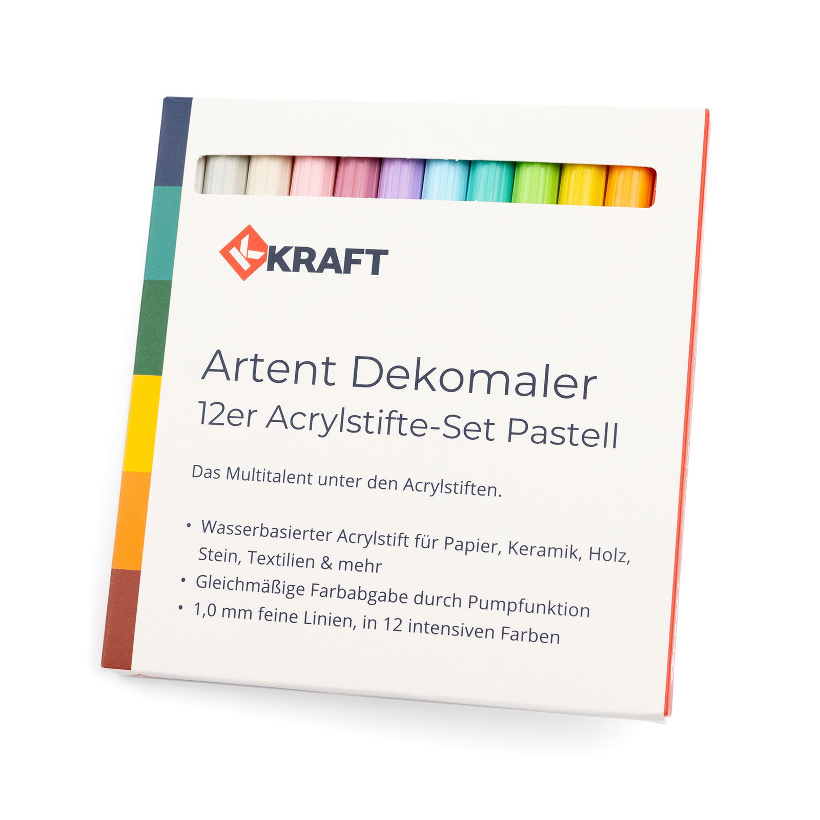 Artent Dekomaler, 12er Acrylstifte-Set, Pastell