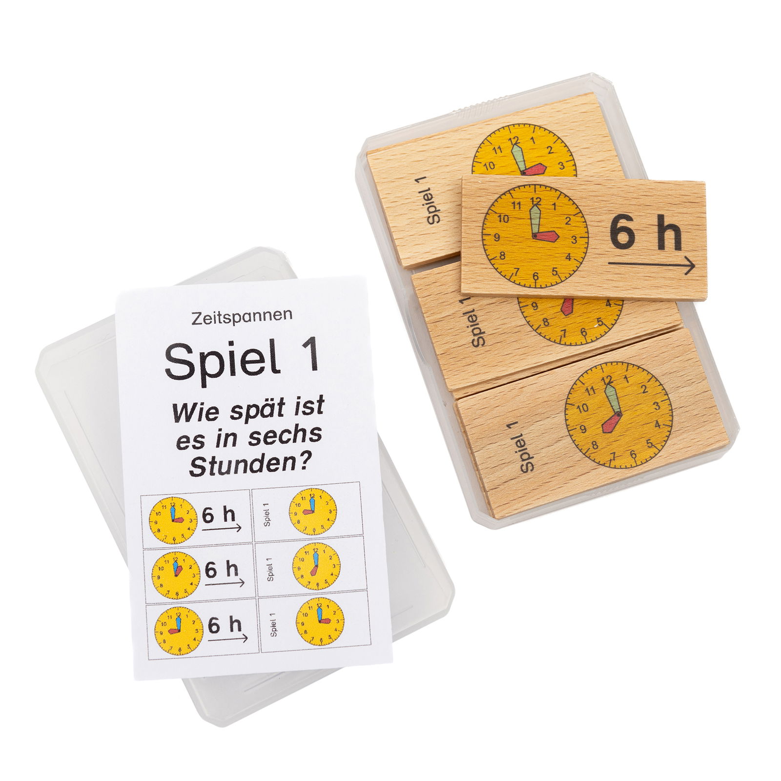 Legespiel Uhrzeiten & Zeitspannen lernen