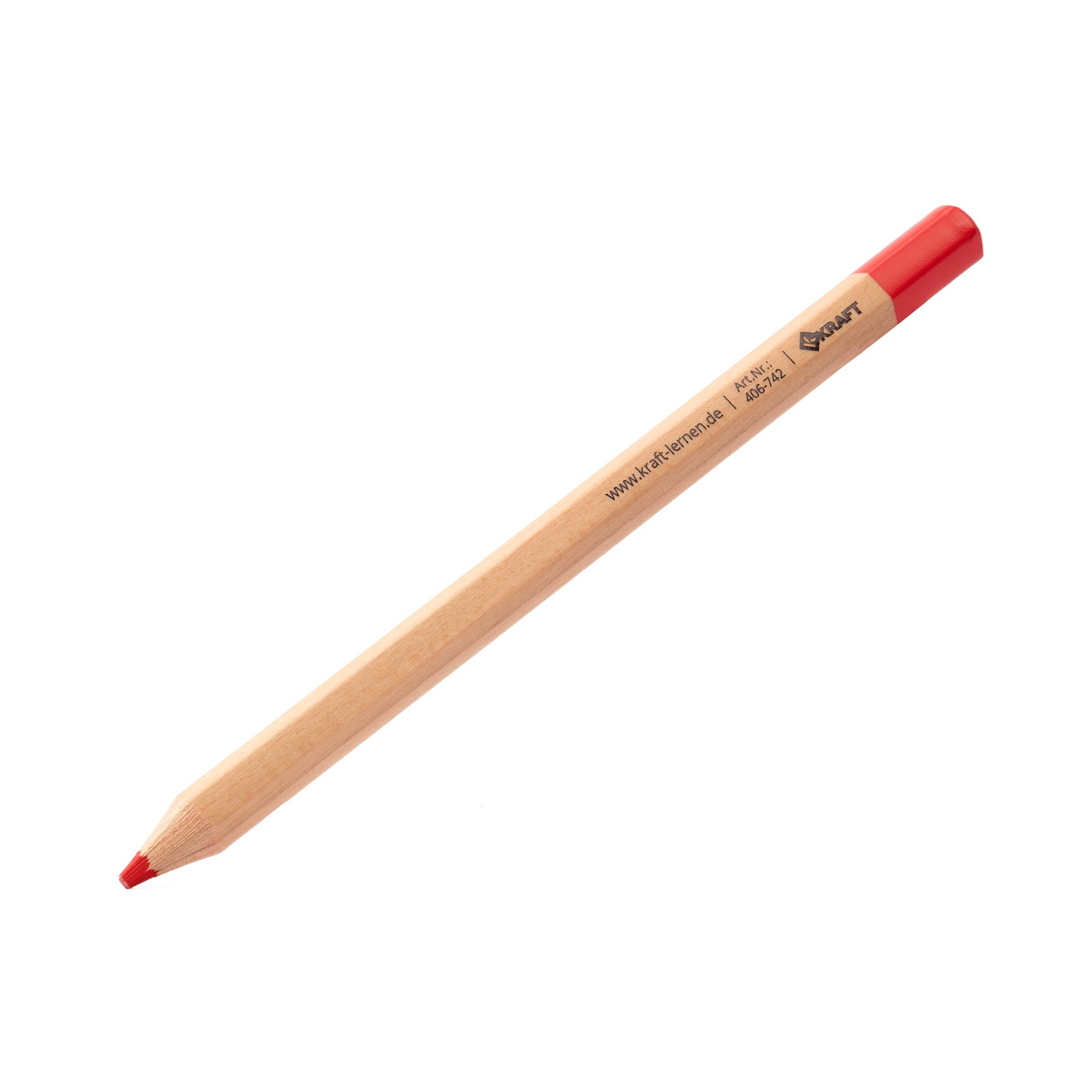 Dicke Buntstifte Sechskant, 12er Set, rot