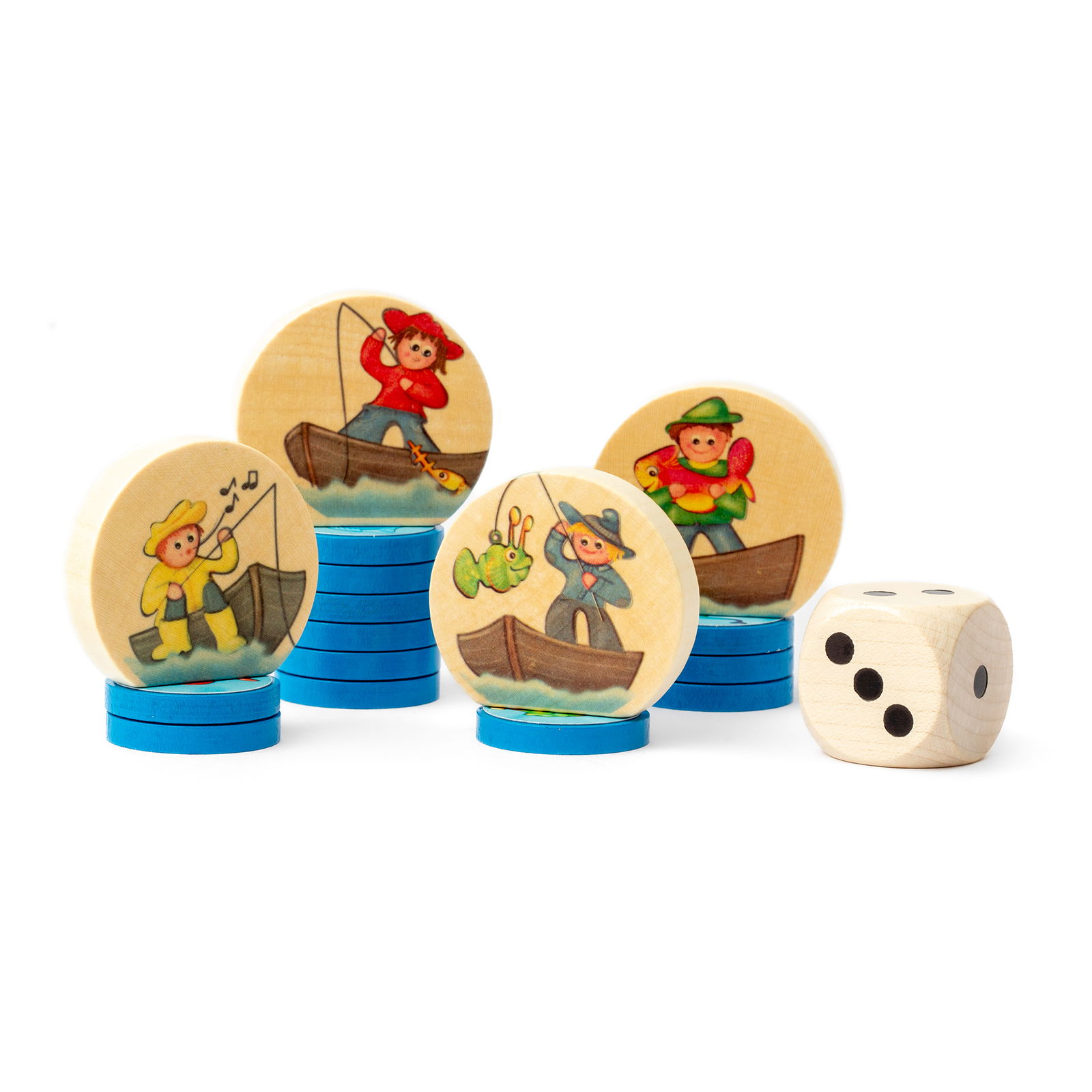 Fischer & Tangram Vilda djur, 2‑i‑1, i träbox Fischer & Tangram Vilda djur, 2‑i‑1, i träbox