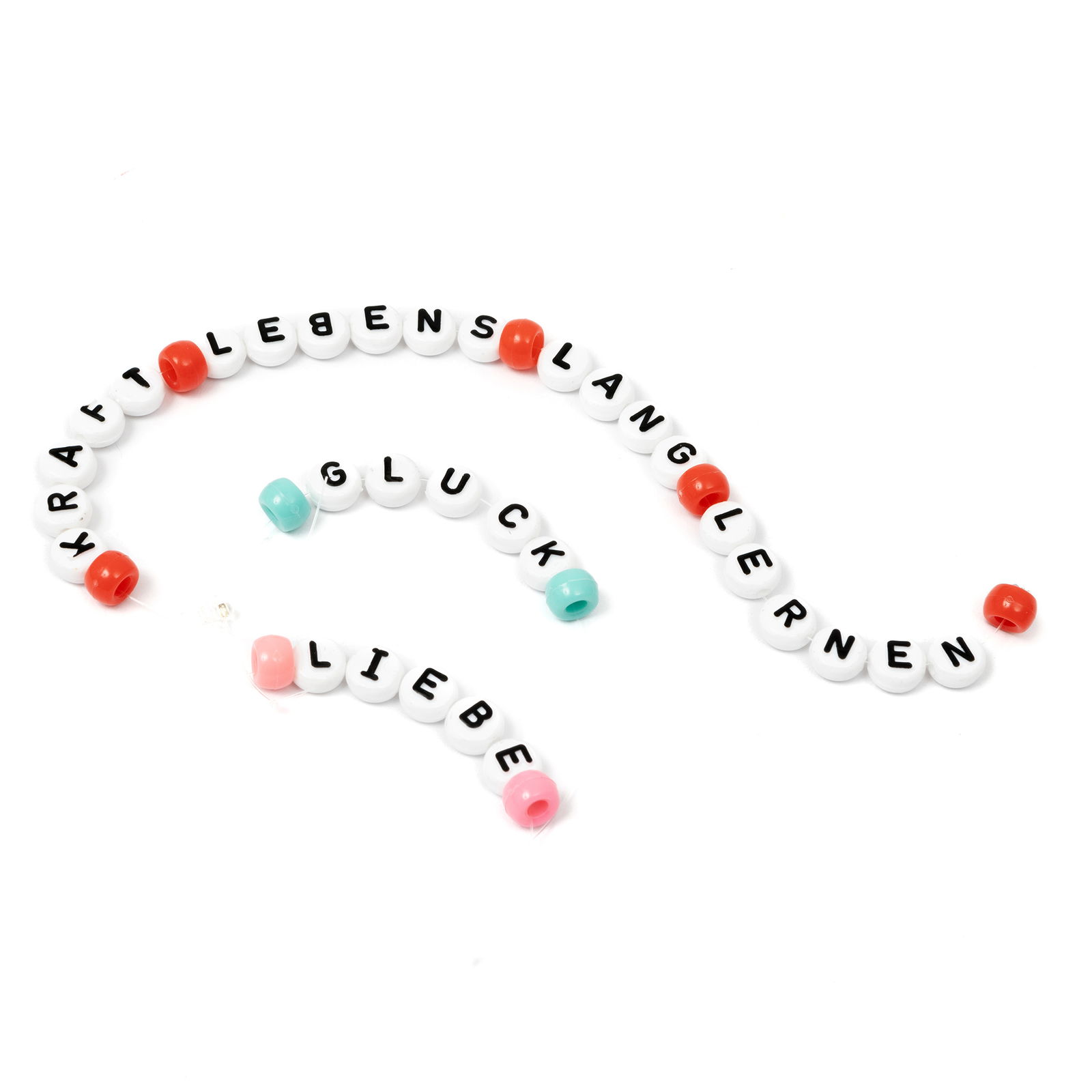 Perlen-Buchstaben, schwarz/weiß, 350er Set