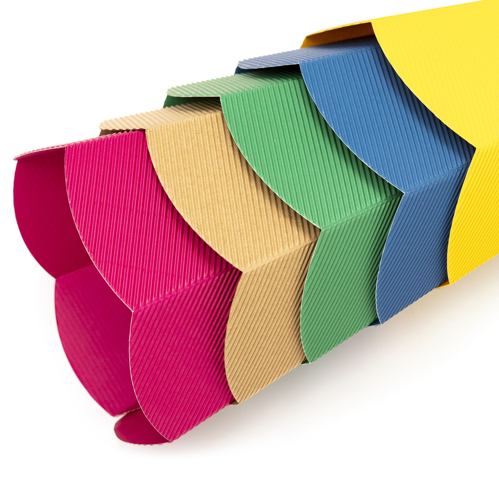 Šolske stožce 69 cm, E-valovita lepenka, šestkotne, komplet 5 barv Šolske stožce 69 cm, E-valovita lepenka, šestkotne, komplet 5 barv