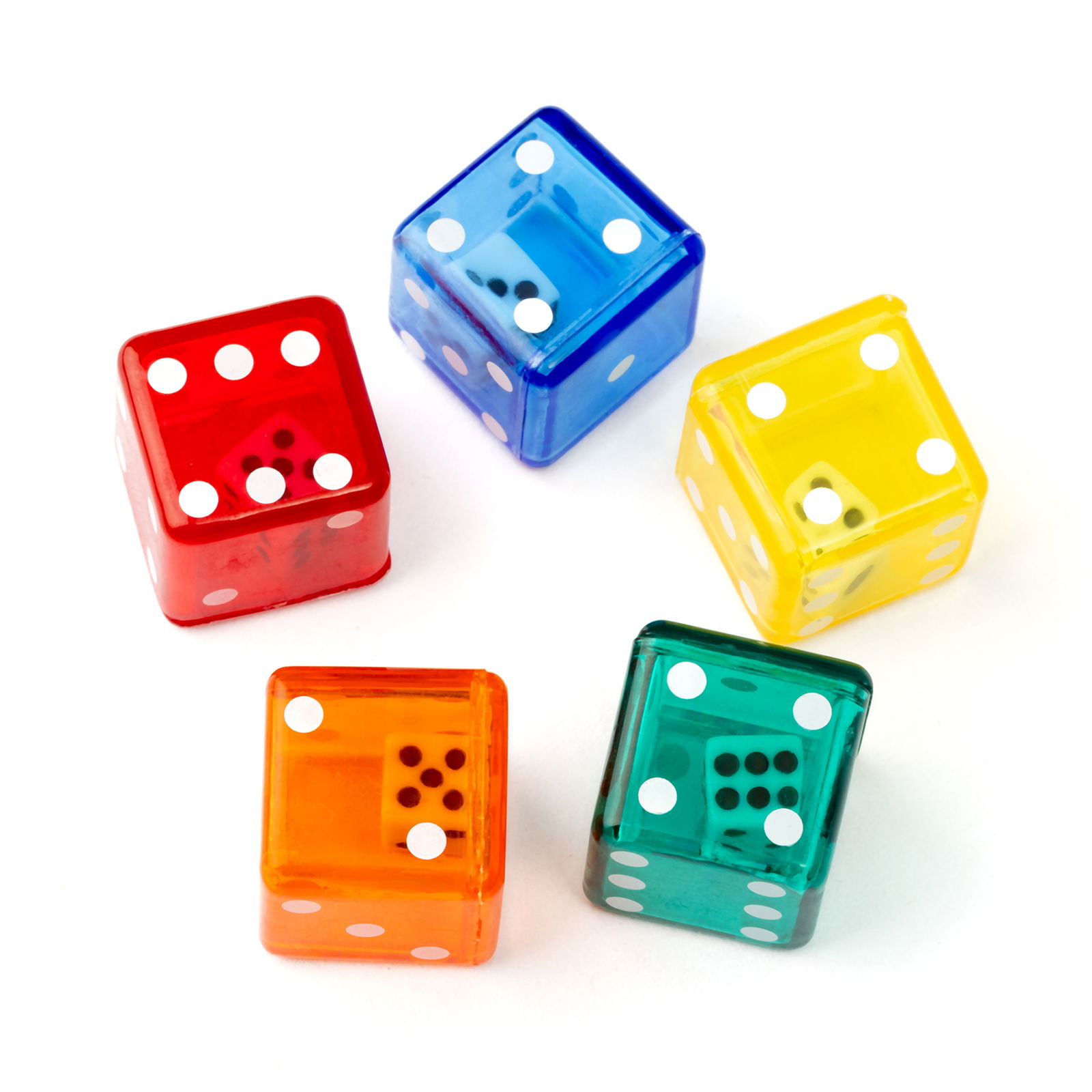 Malé dvojité kostky, sada 6 kusů Malé dvojité kostky, sada 6 kusů